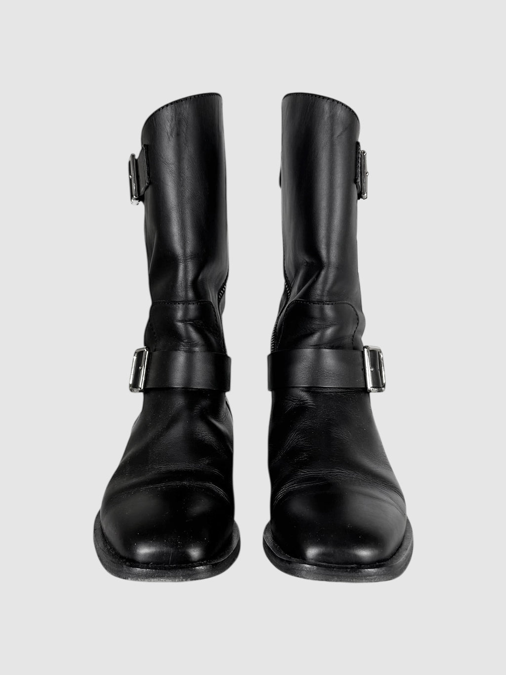 Leather CC Biker Boots