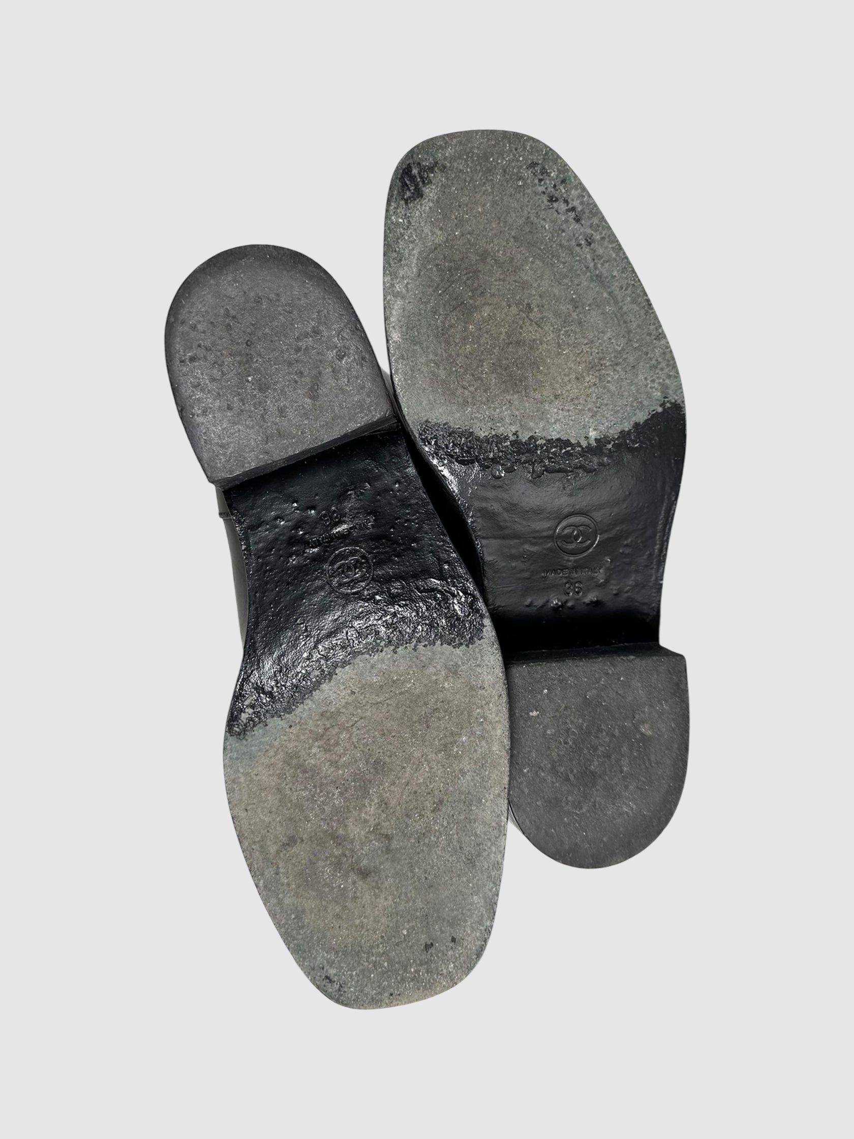 Leather CC Biker Boots