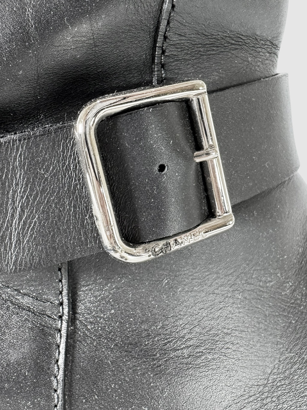 Leather CC Biker Boots