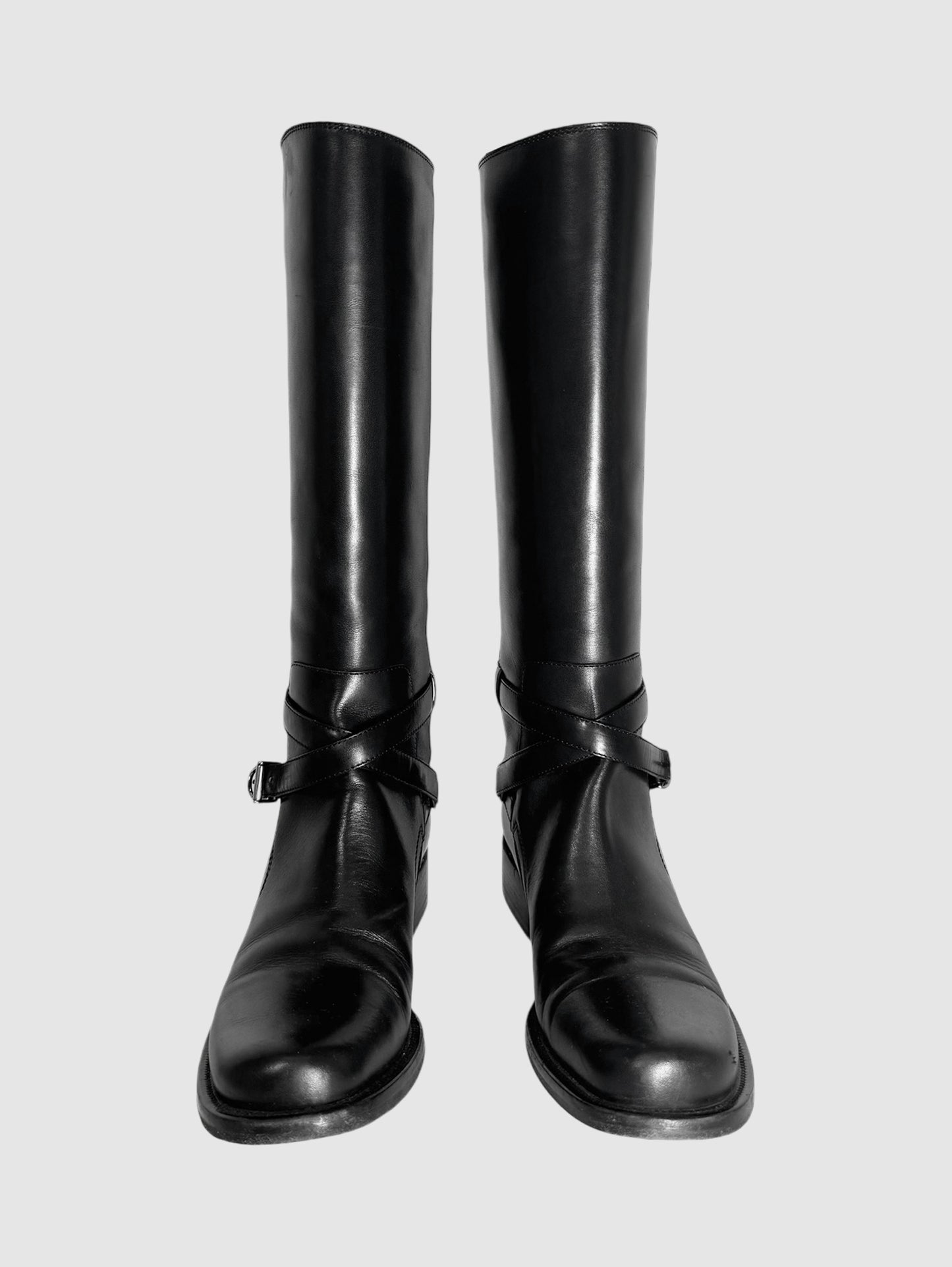 Leather Riding Boots - Size 36.5