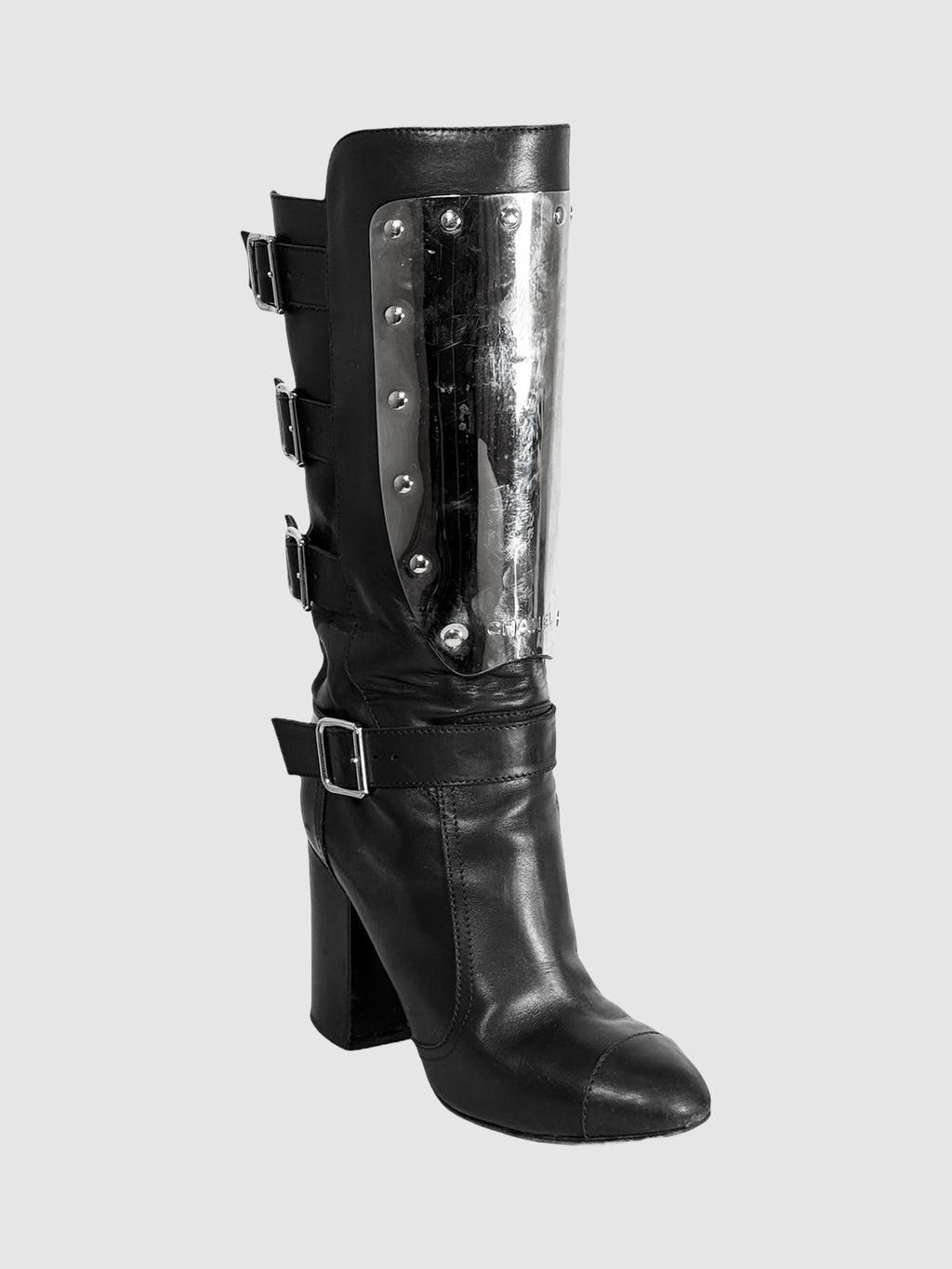 Buckle Leather Boots
