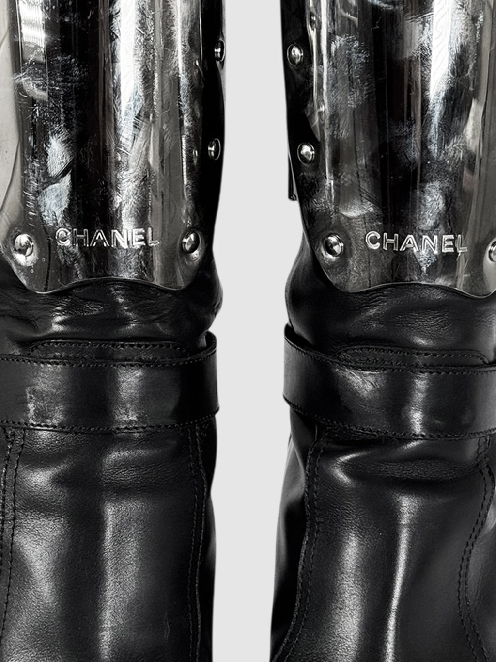 Buckle Leather Boots