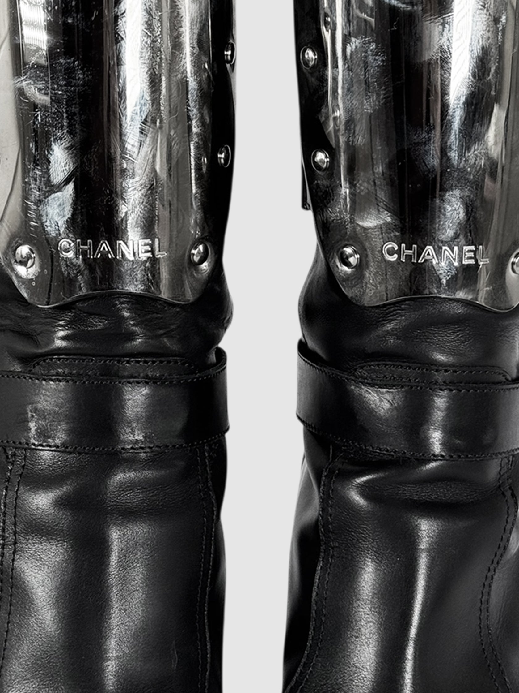 Buckle Leather Boots