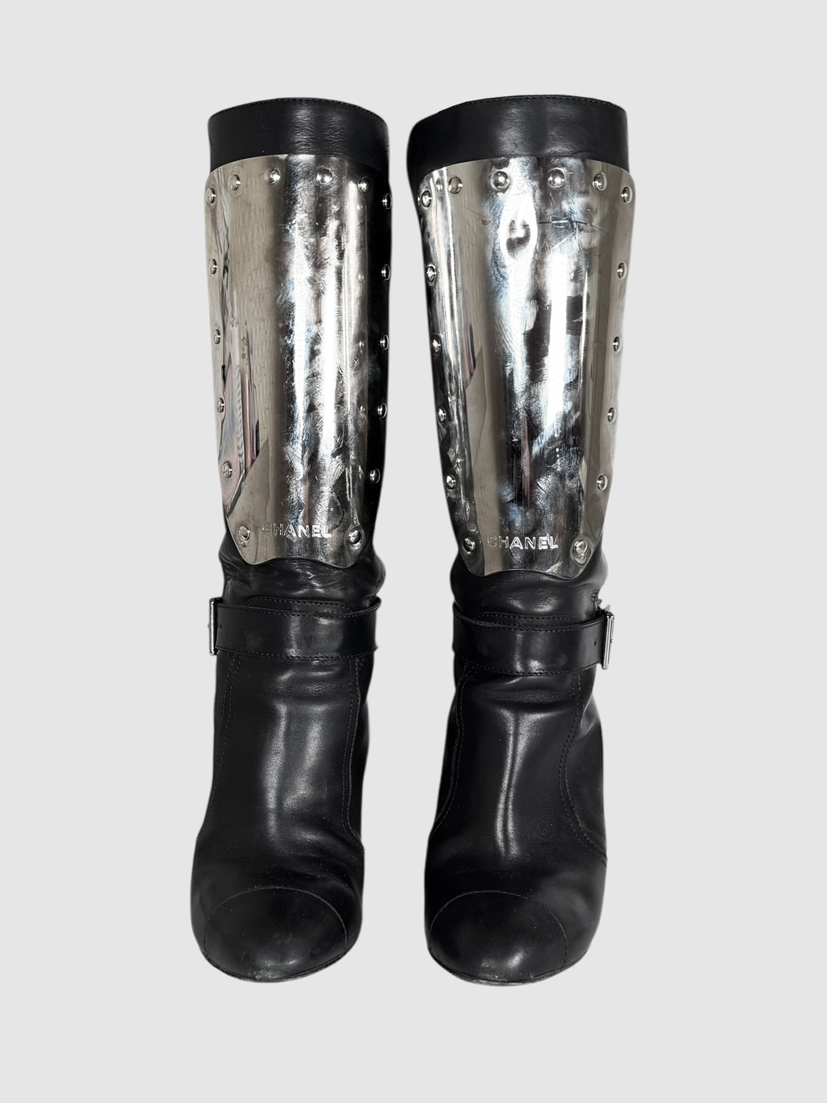 Buckle Leather Boots