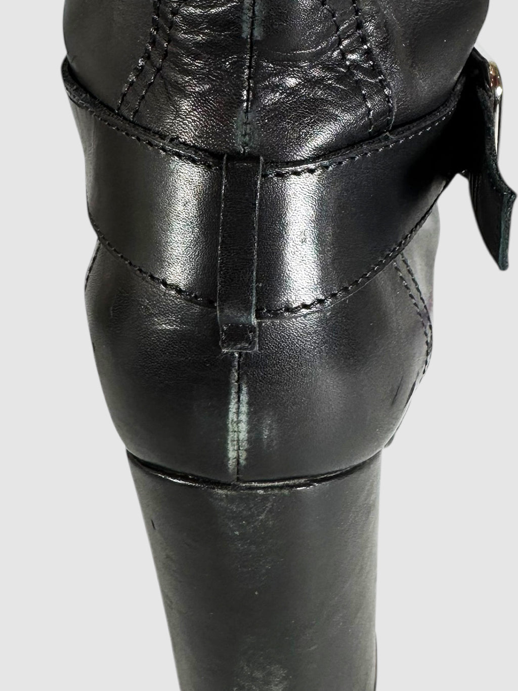 Buckle Leather Boots