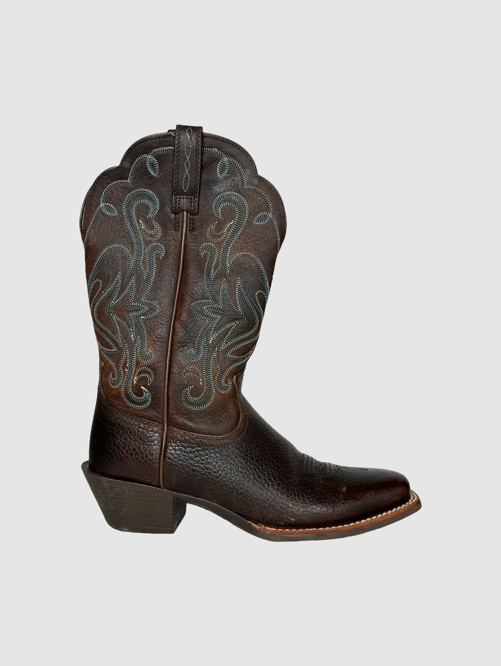 Leather Western Boots - Size 37.5