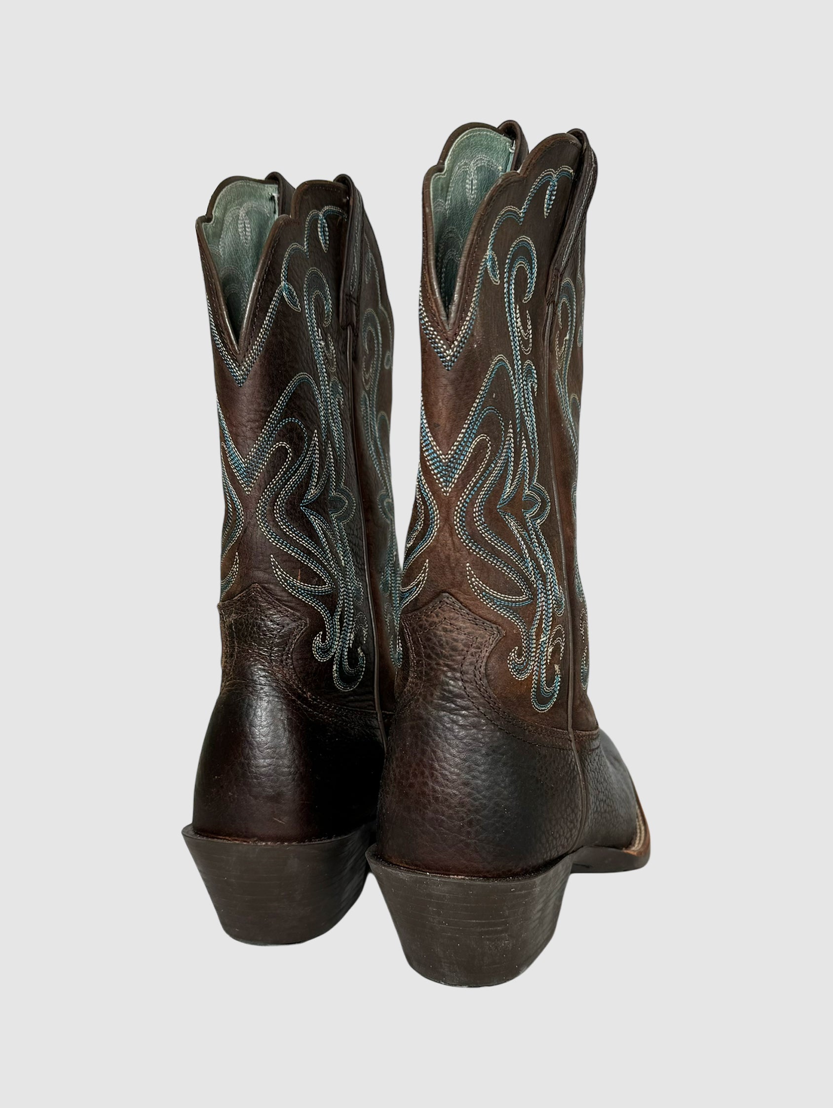 Leather Western Boots - Size 37.5