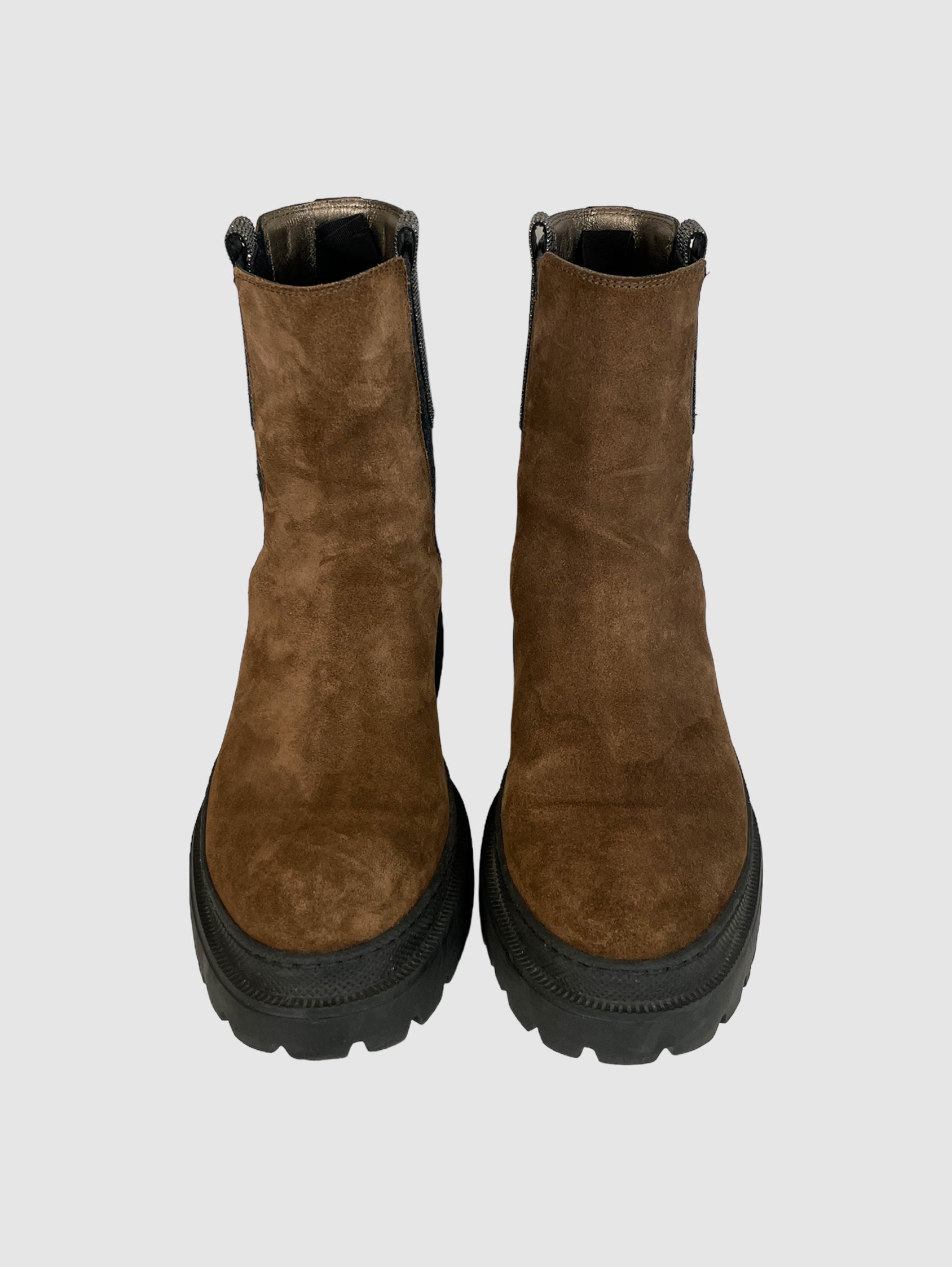 Brunello Cucinelli Suede Ankle Boots - Size 37