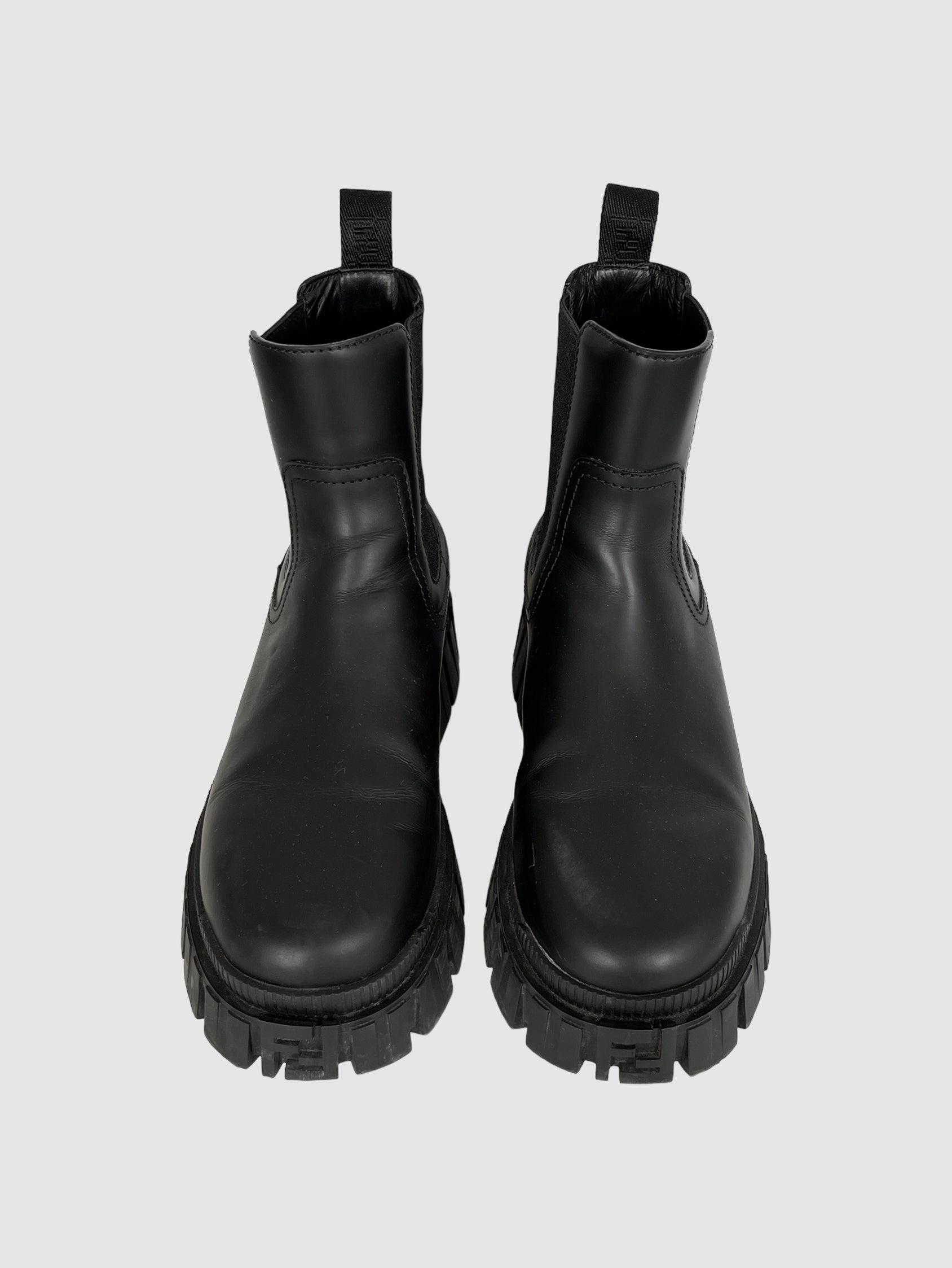 Fendi Leather Ankle Boots - Size 37