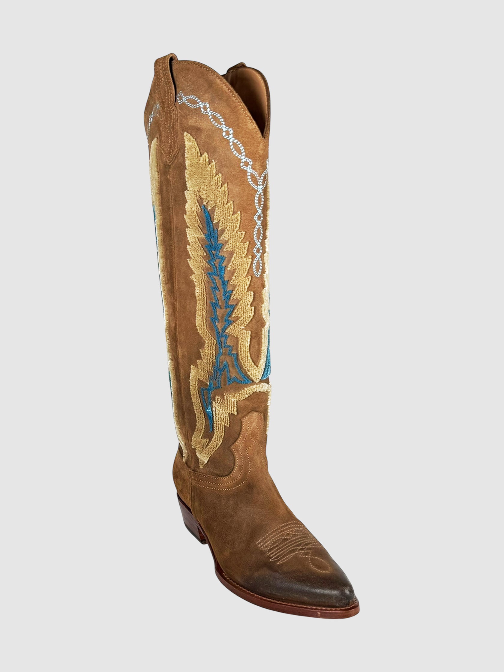 Suede Cowboy Boots