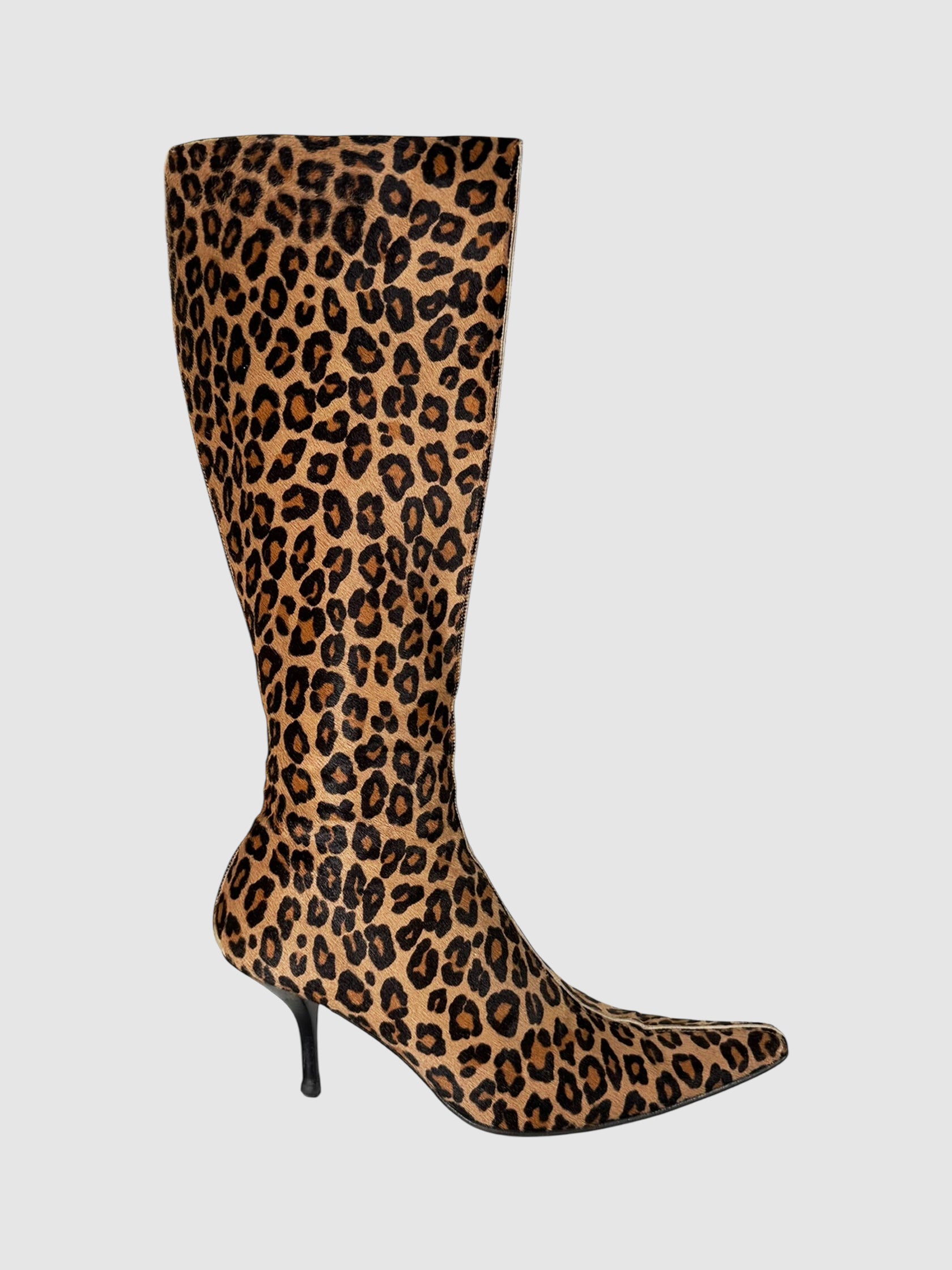 Leopard Print Ponyhair Boots