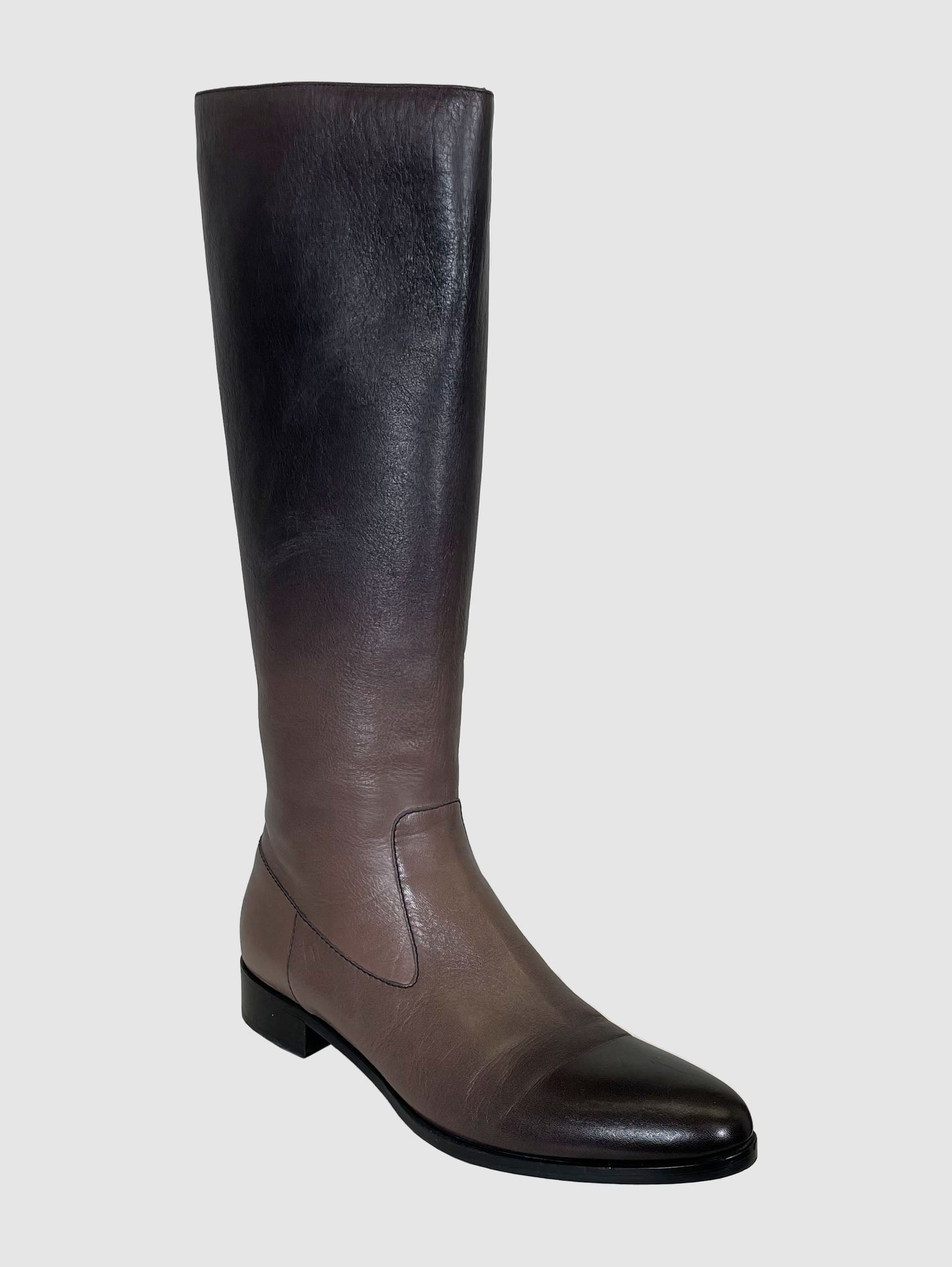 Prada Tall Gradient Leather Boots - Size 37.5