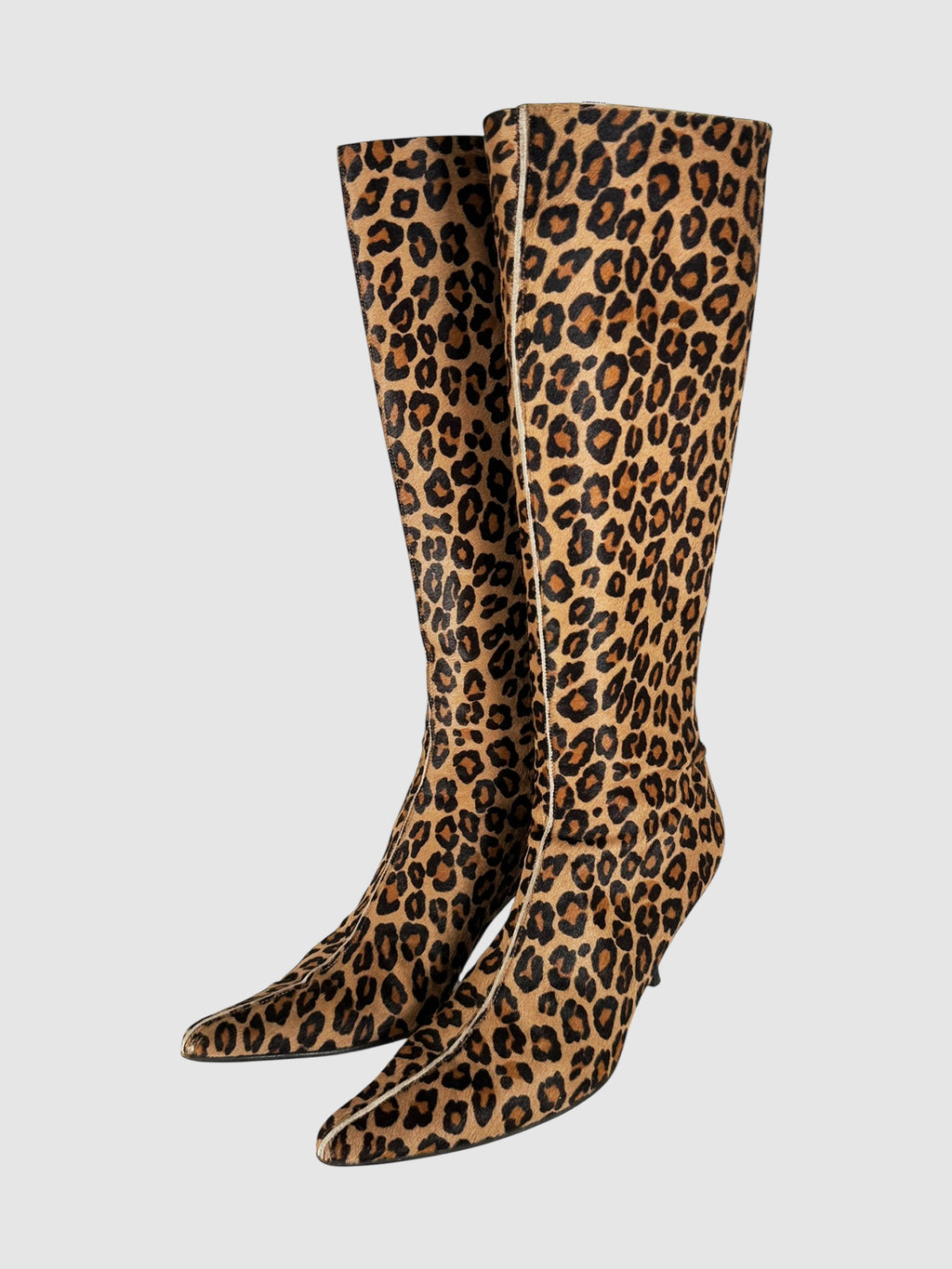 Leopard Print Ponyhair Boots
