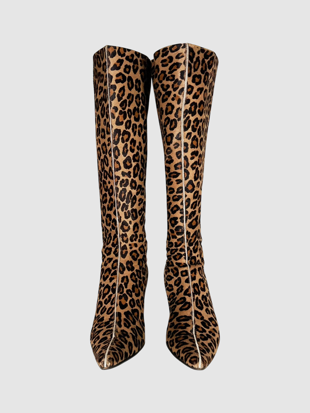 Leopard Print Ponyhair Boots