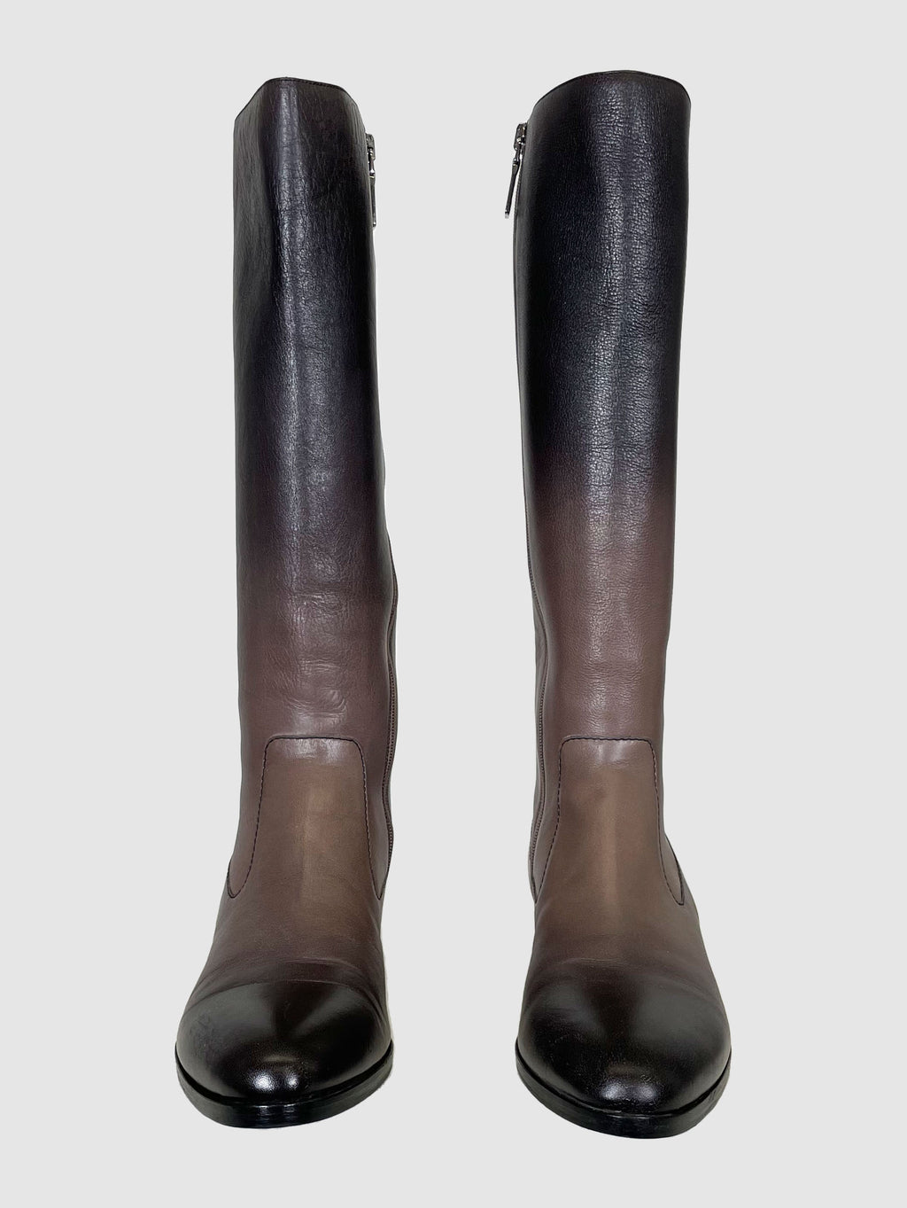 Prada Tall Gradient Leather Boots - Size 37.5