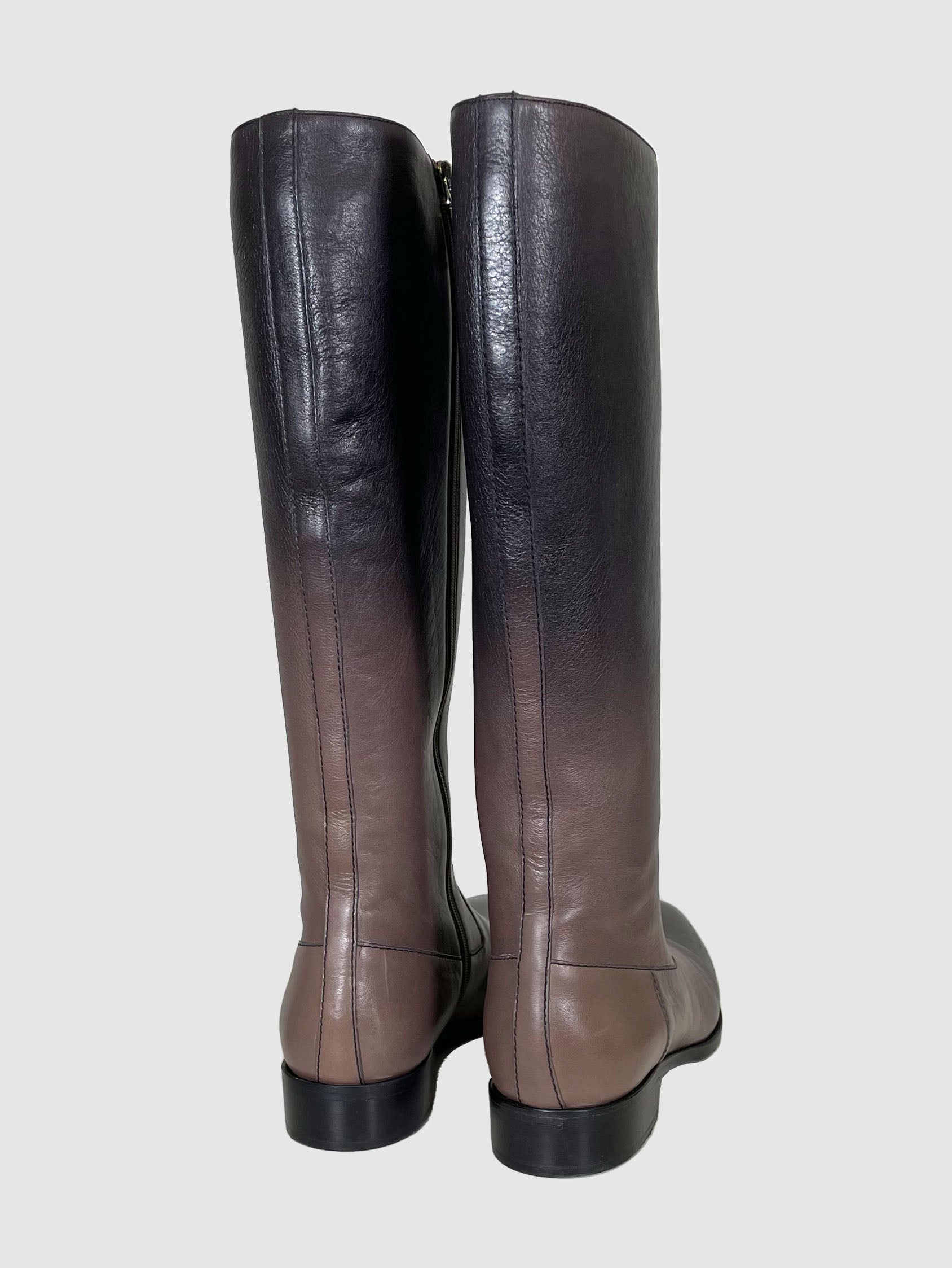 Prada Tall Gradient Leather Boots - Size 37.5