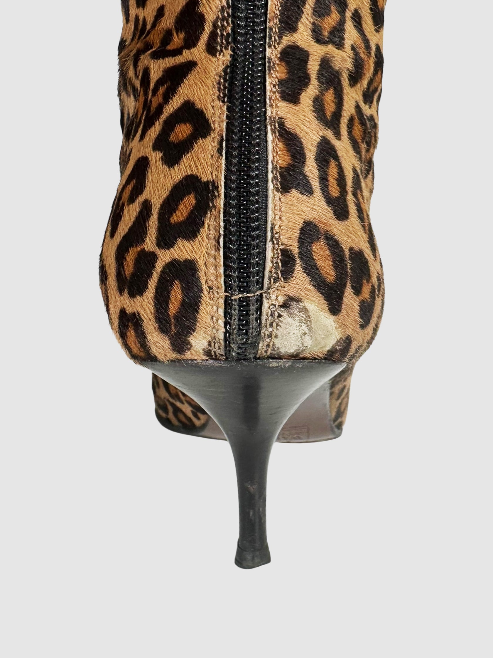 Leopard Print Ponyhair Boots