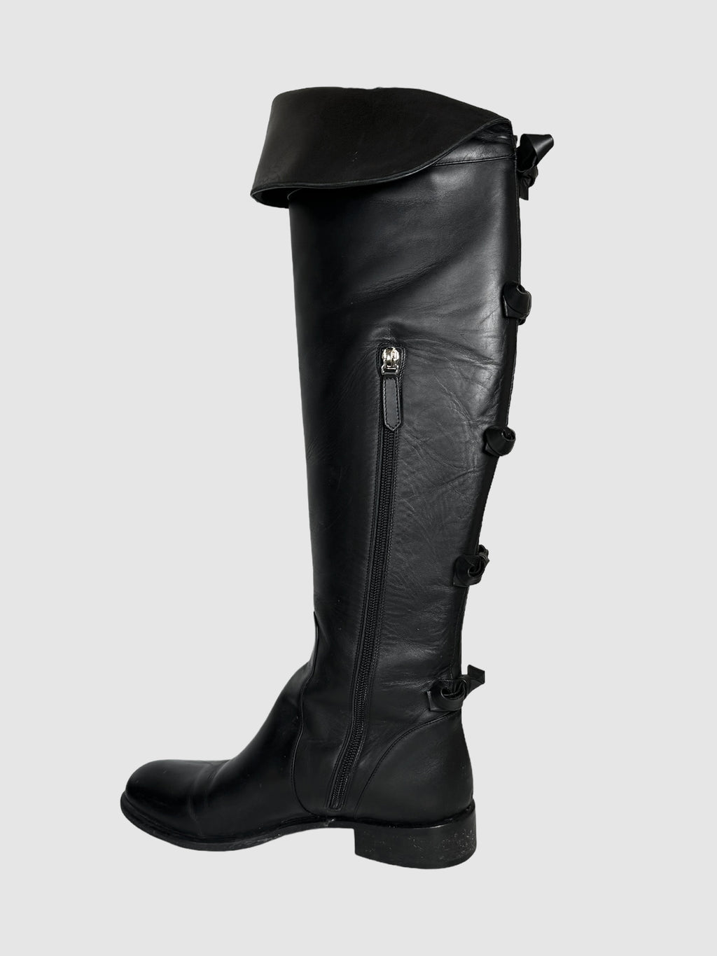 Garavani Over-the-Knee Back Bow Boots - Size 7.5