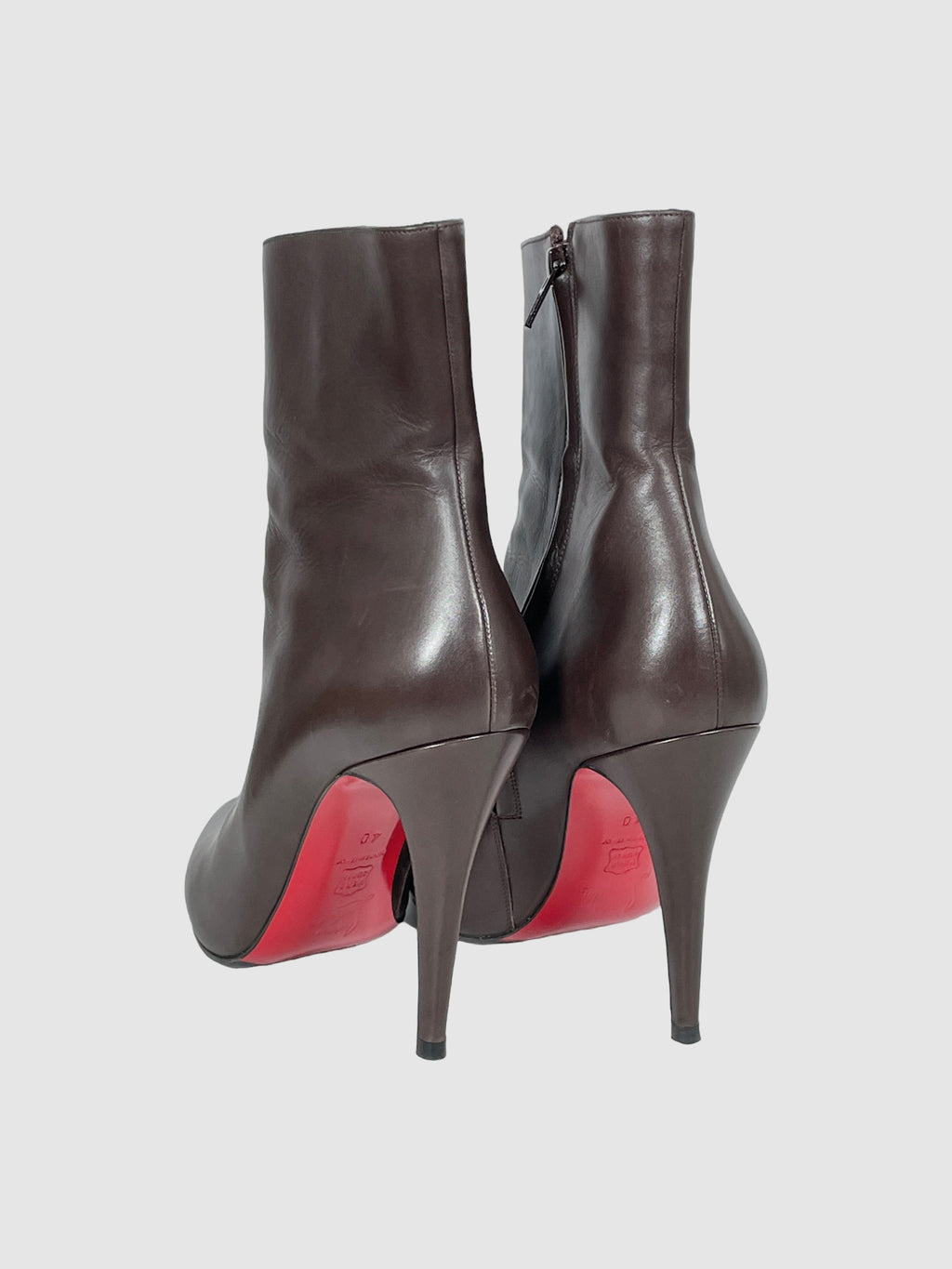 Christian Louboutin Leather Stiletto Boots - Size 40