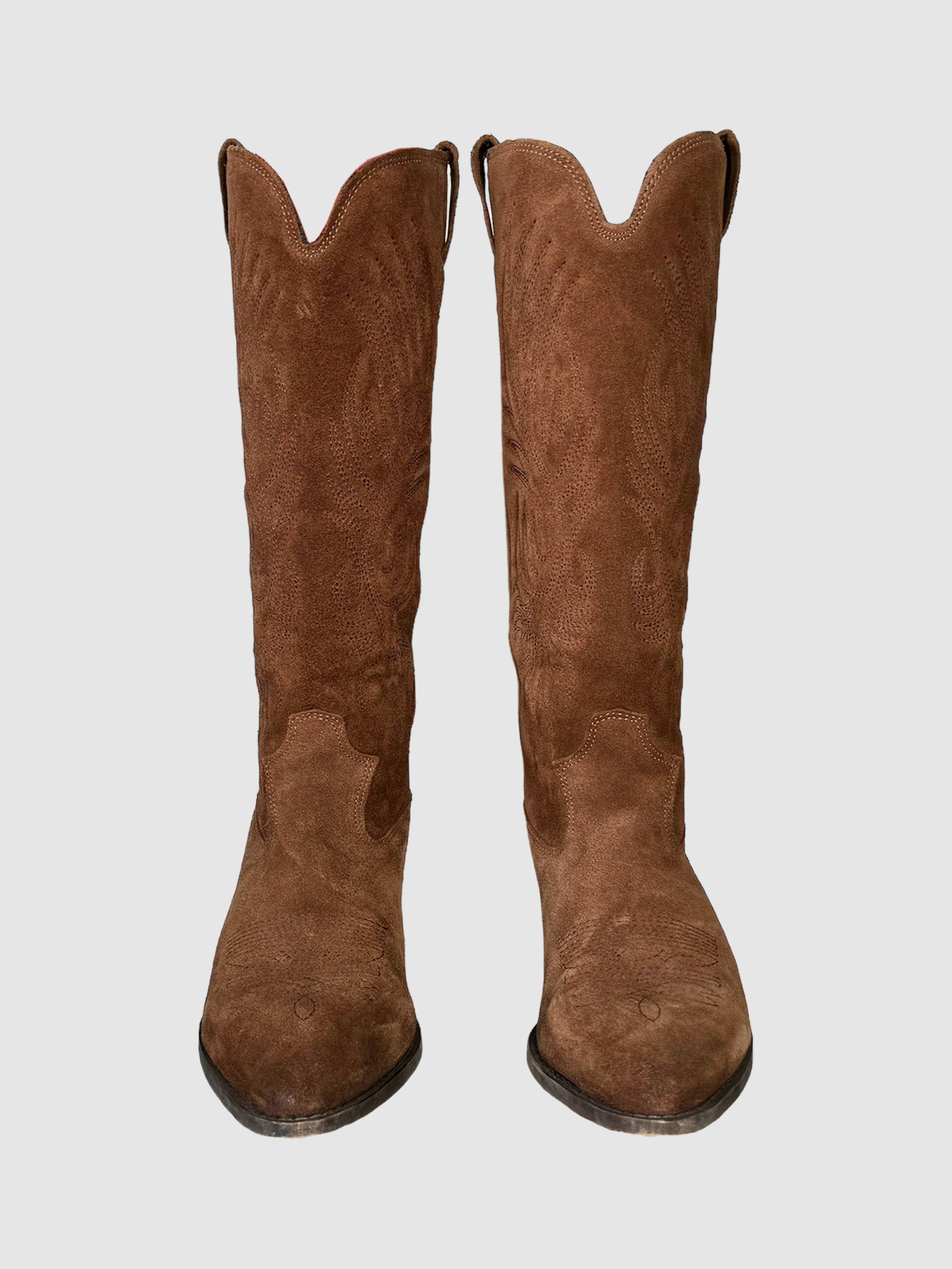 Made In Portugal Suede Western Boots - Size 9