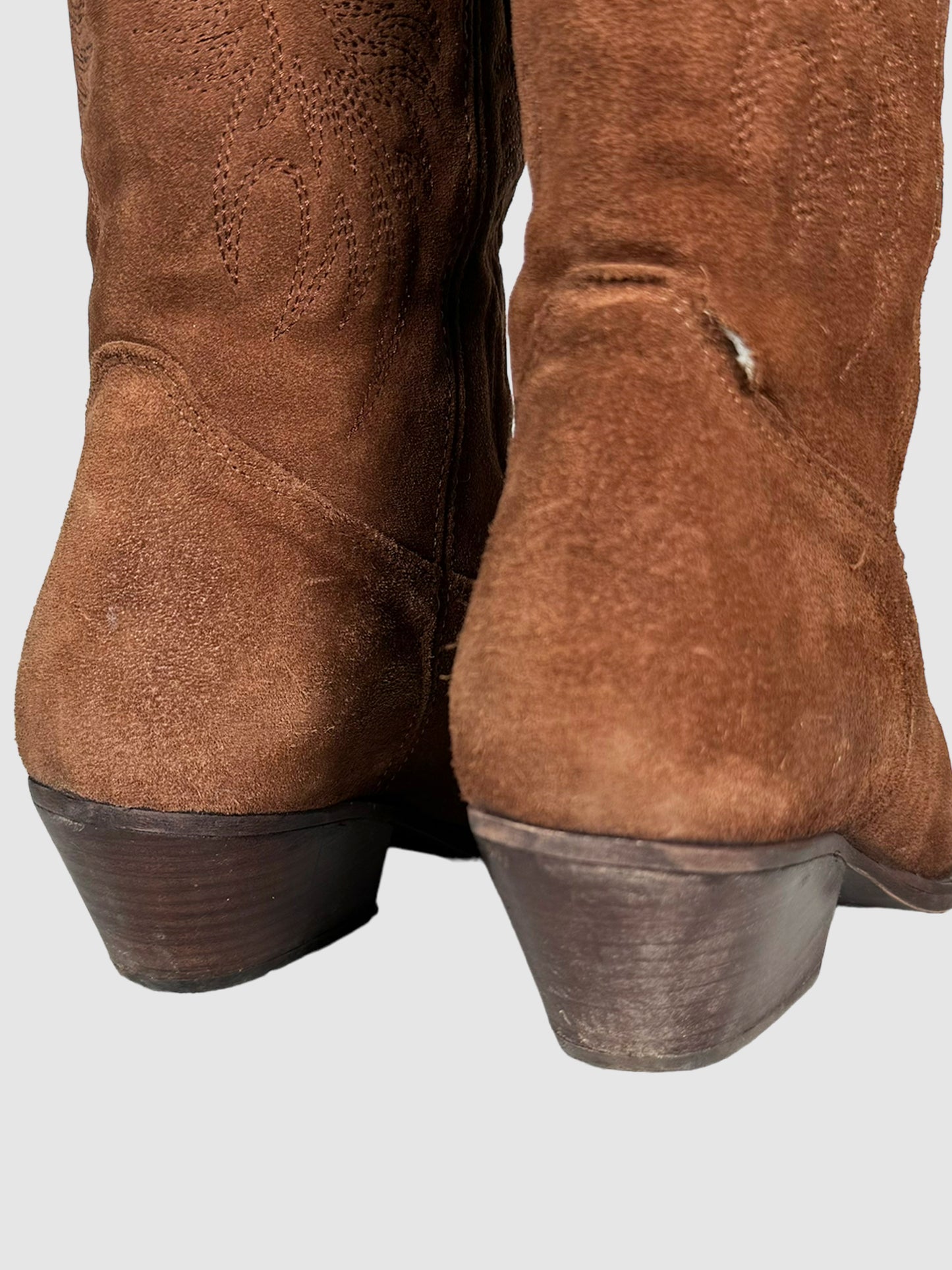 Made In Portugal Suede Western Boots - Size 9