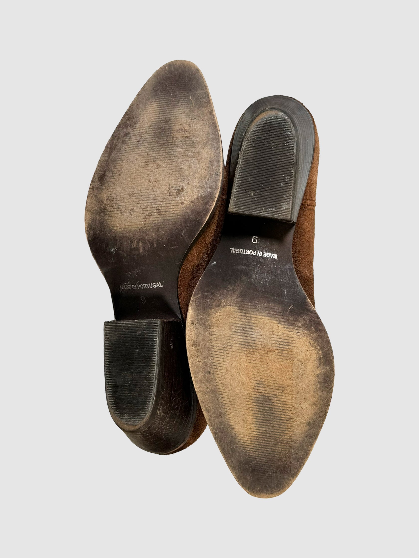 Made In Portugal Suede Western Boots - Size 9