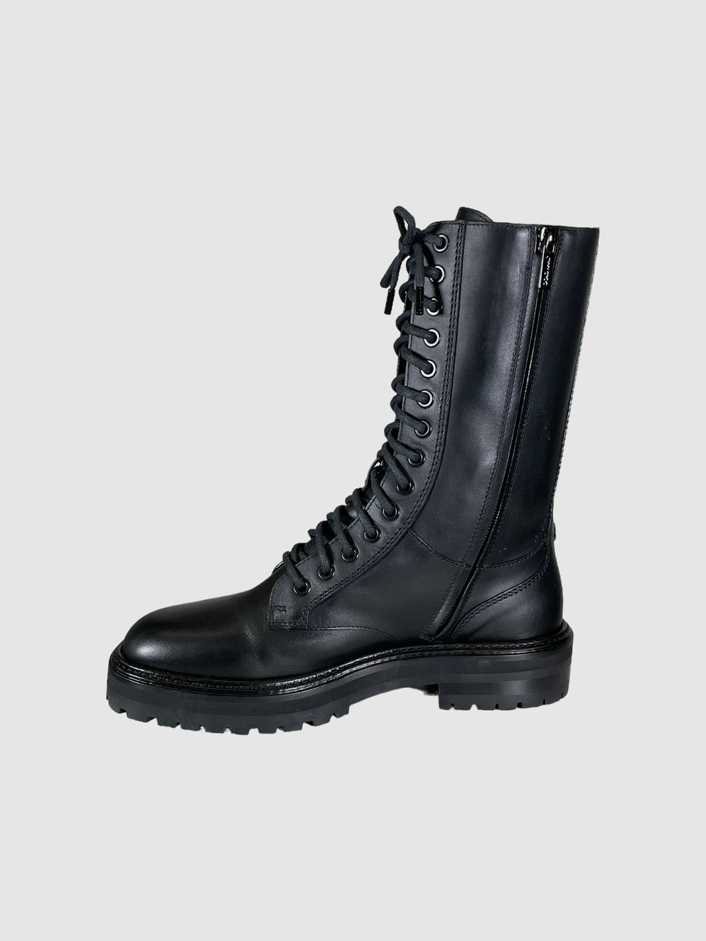 Leather Combat Boots - Size 39