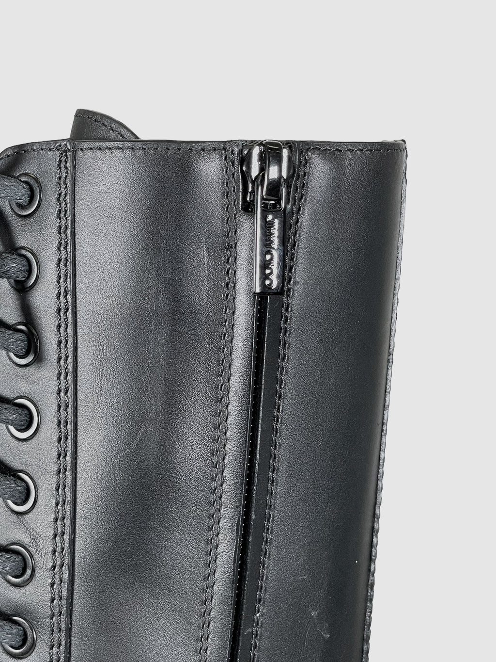 Leather Combat Boots - Size 39