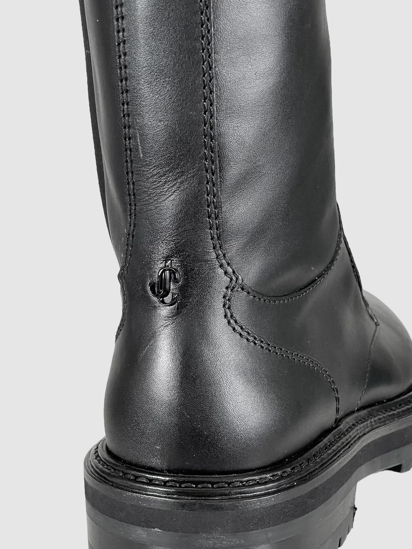 Leather Combat Boots - Size 39