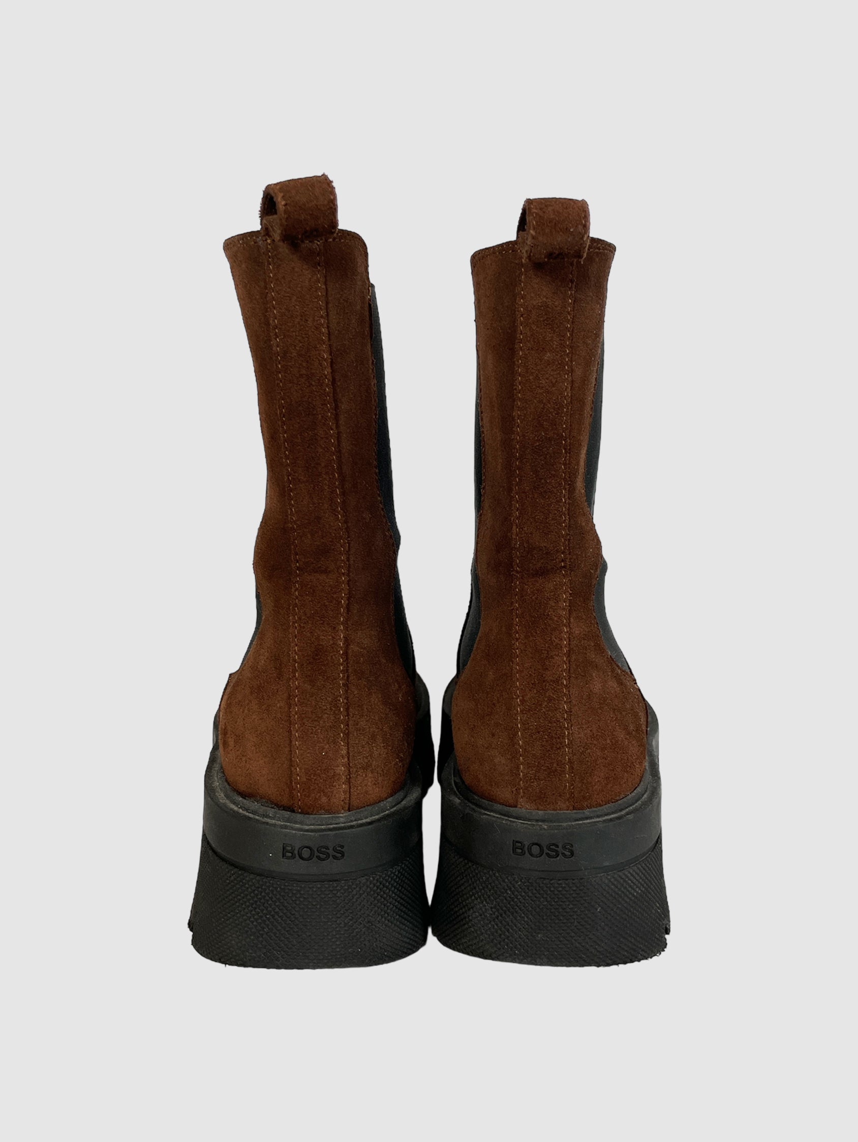 Boss Suede Ankle Boots - Size 39