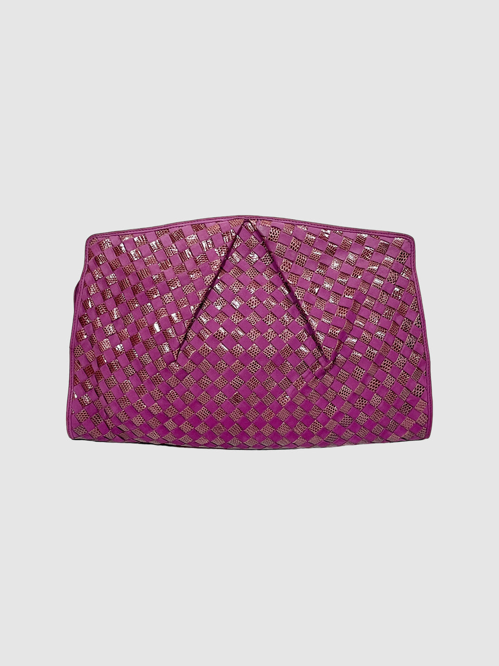 Intrecciato Woven Leather Clutch