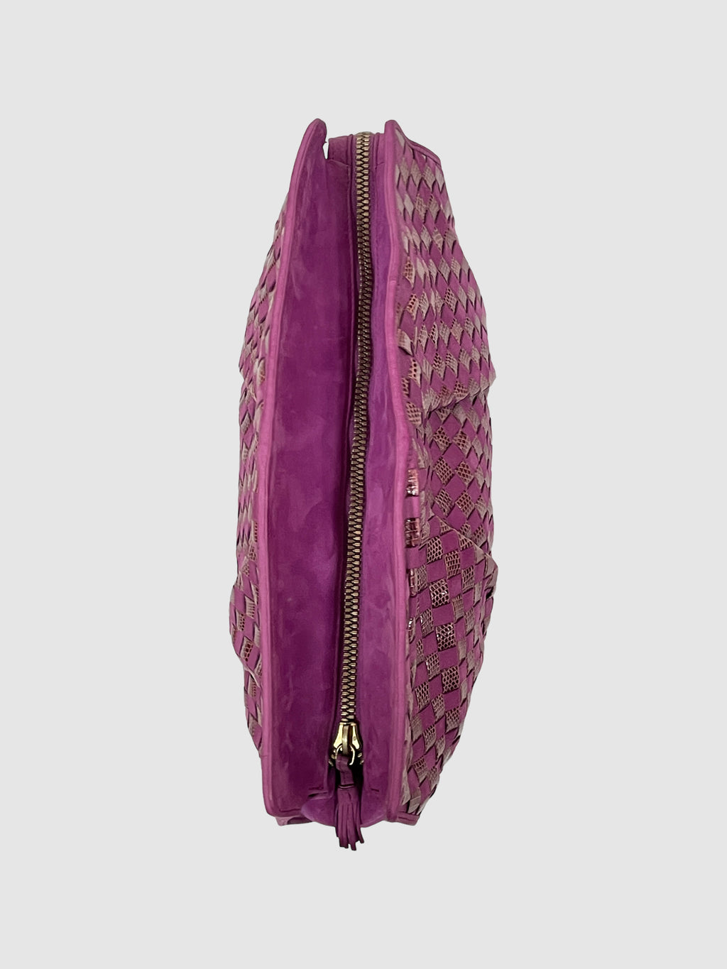 Intrecciato Woven Leather Clutch