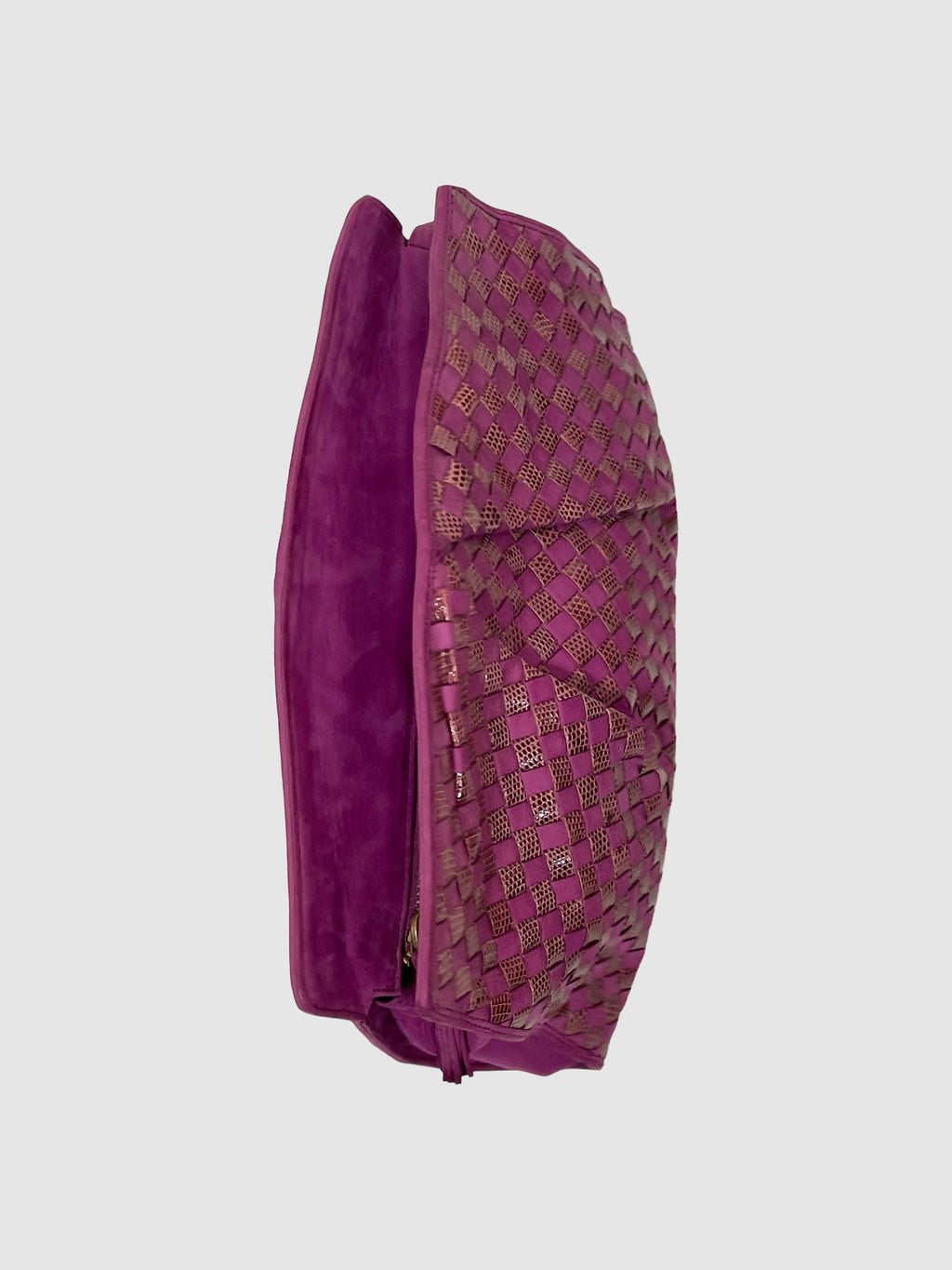 Intrecciato Woven Leather Clutch