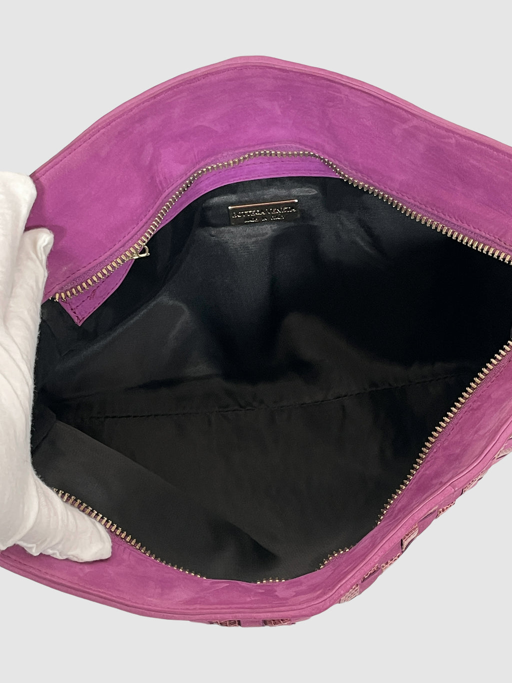 Intrecciato Woven Leather Clutch