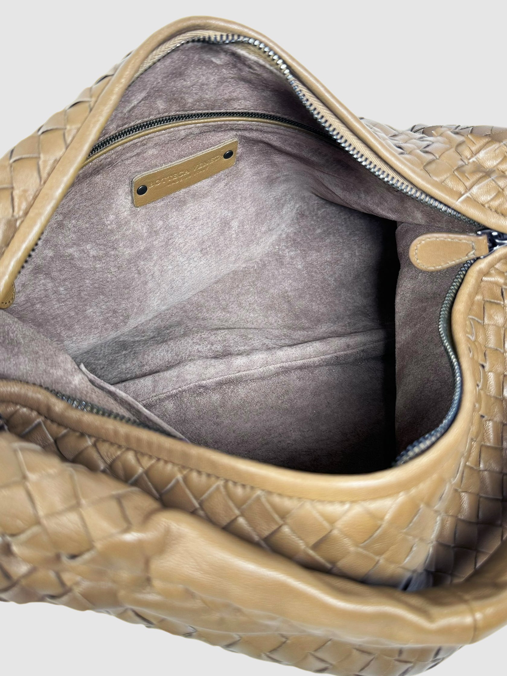 Intrecciato Leather Hobo Bag