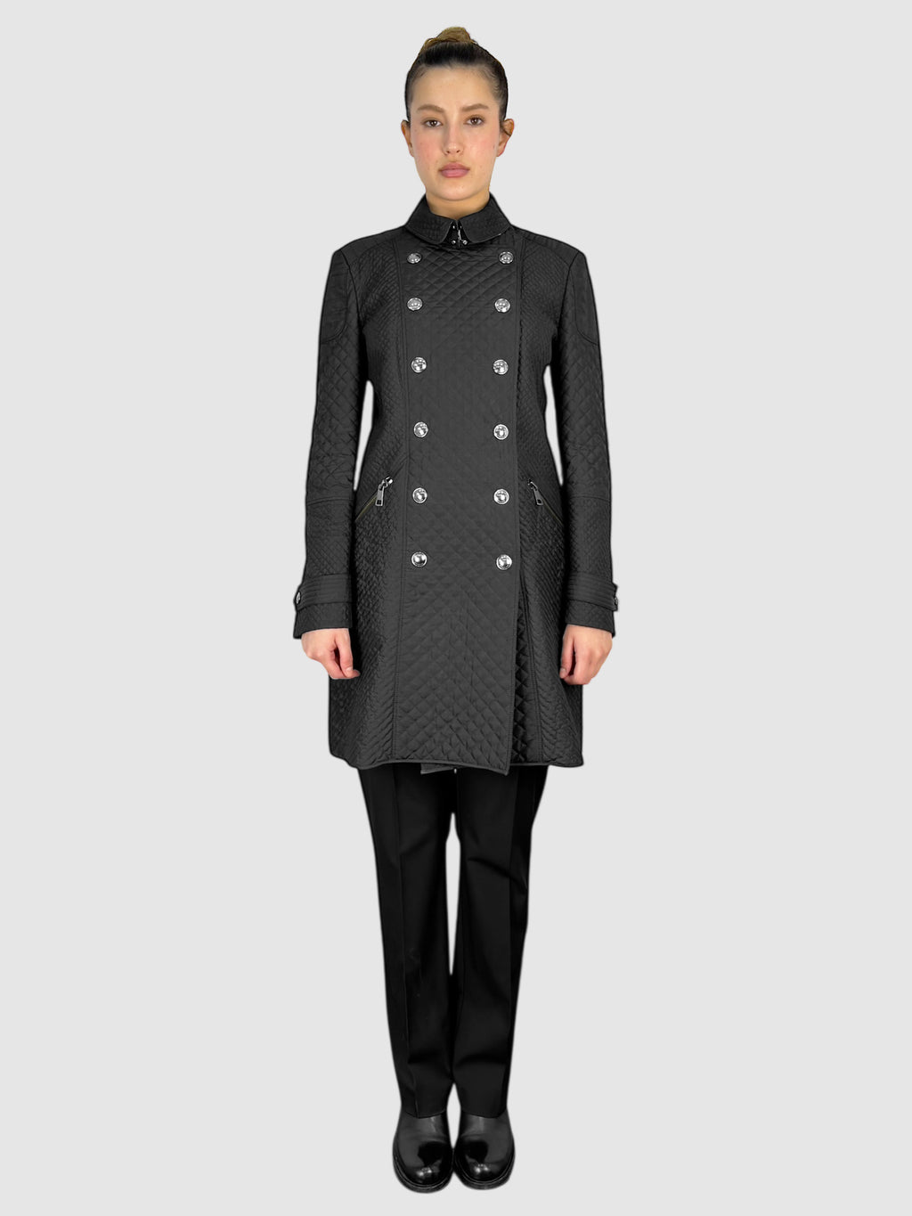 Quilted Collared Coat