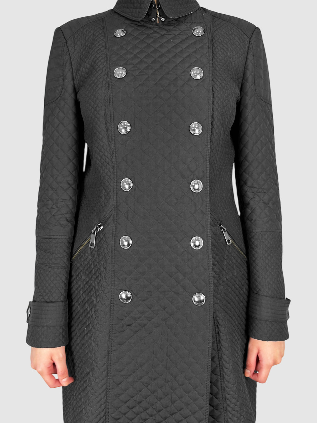 Quilted Collared Coat