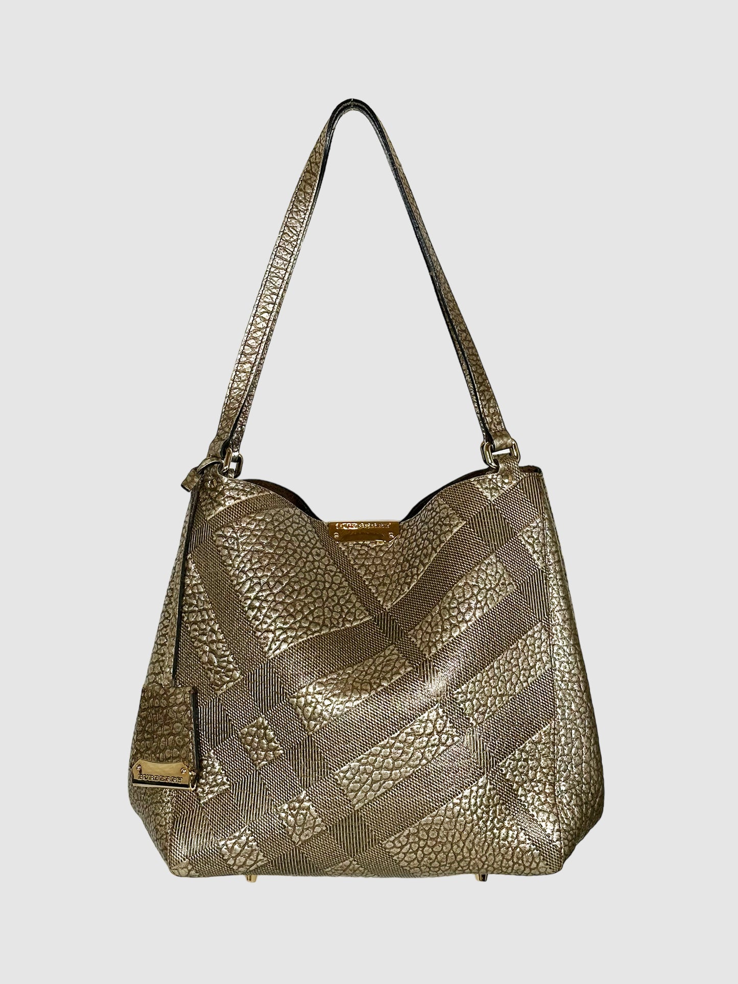 Burberry Canterbury Metallic Check-Embossed Tote