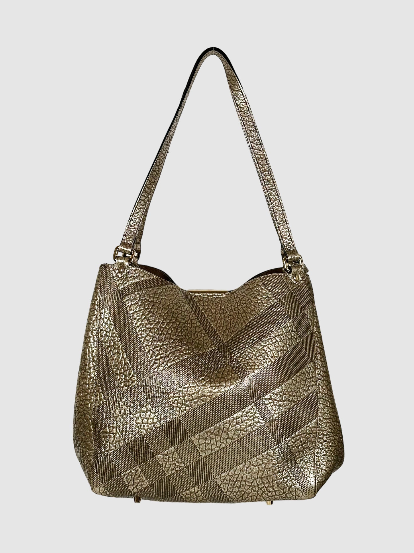 Burberry Canterbury Metallic Check-Embossed Tote