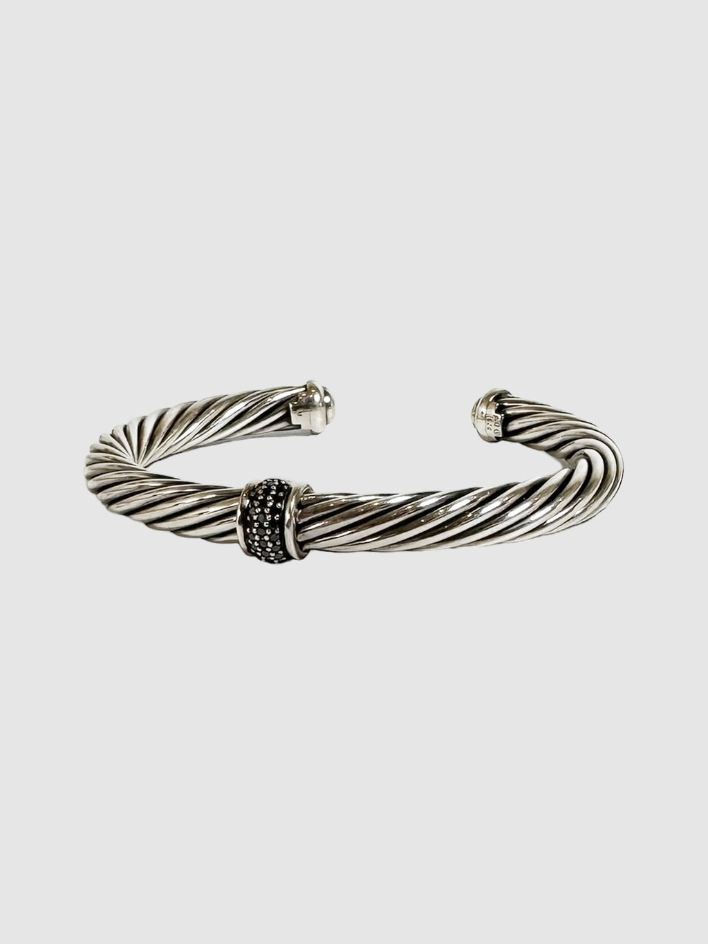 David Yurman Cable Classic Black Diamond Bracelet Consignment Secondhand Designer Luxury Resale Toronto Trendy