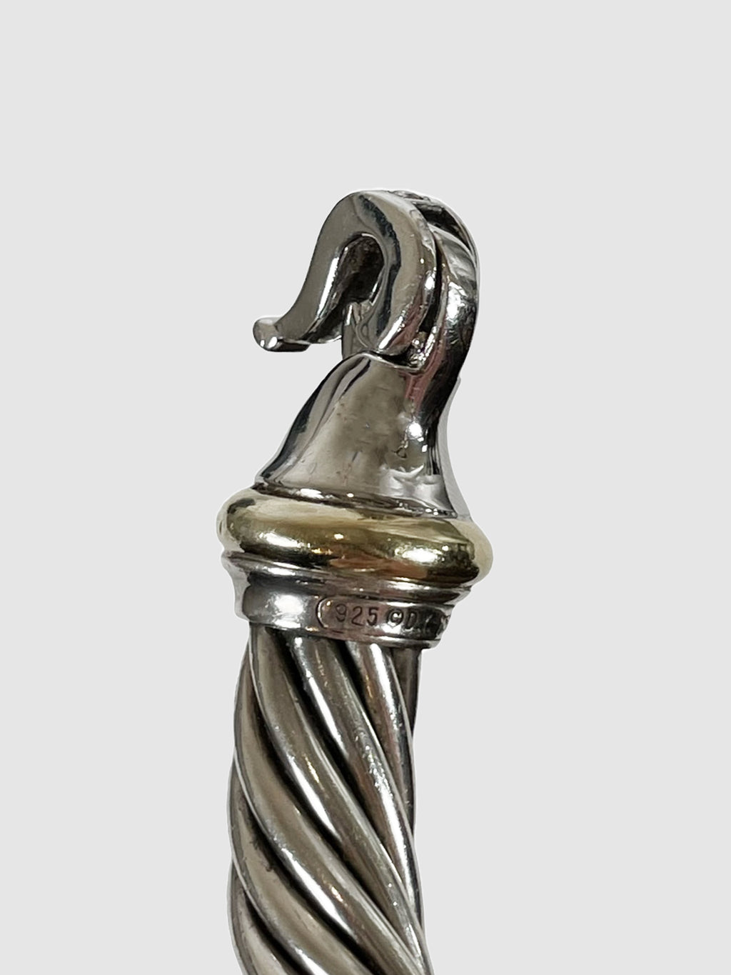 Rhodo Cable Diamond Buckle Bracelet