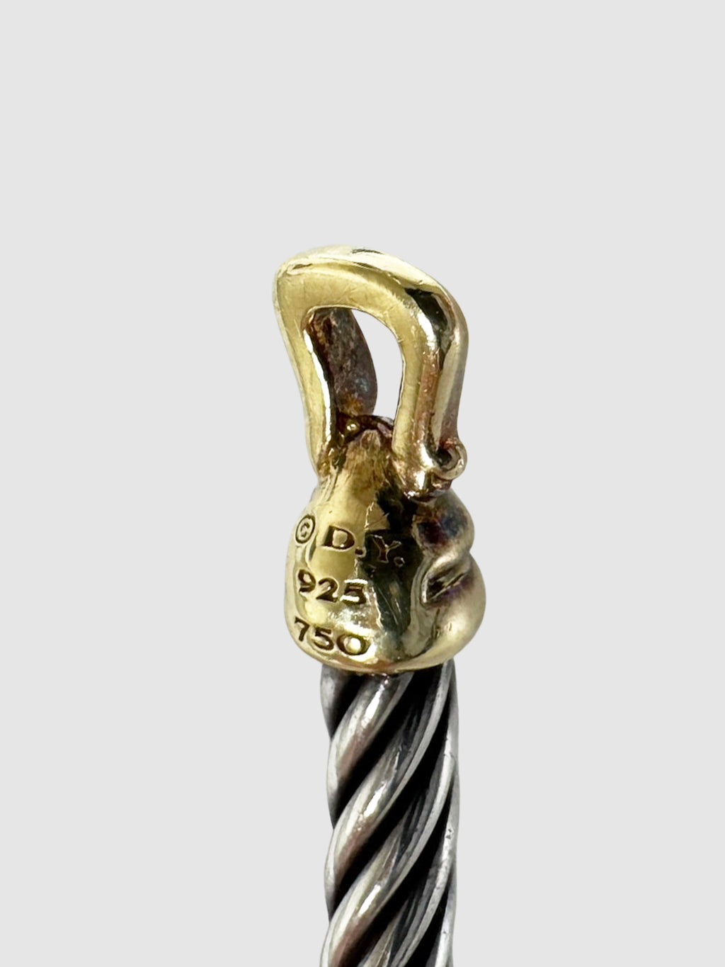 Two-Tone Heart Lock Bracelet