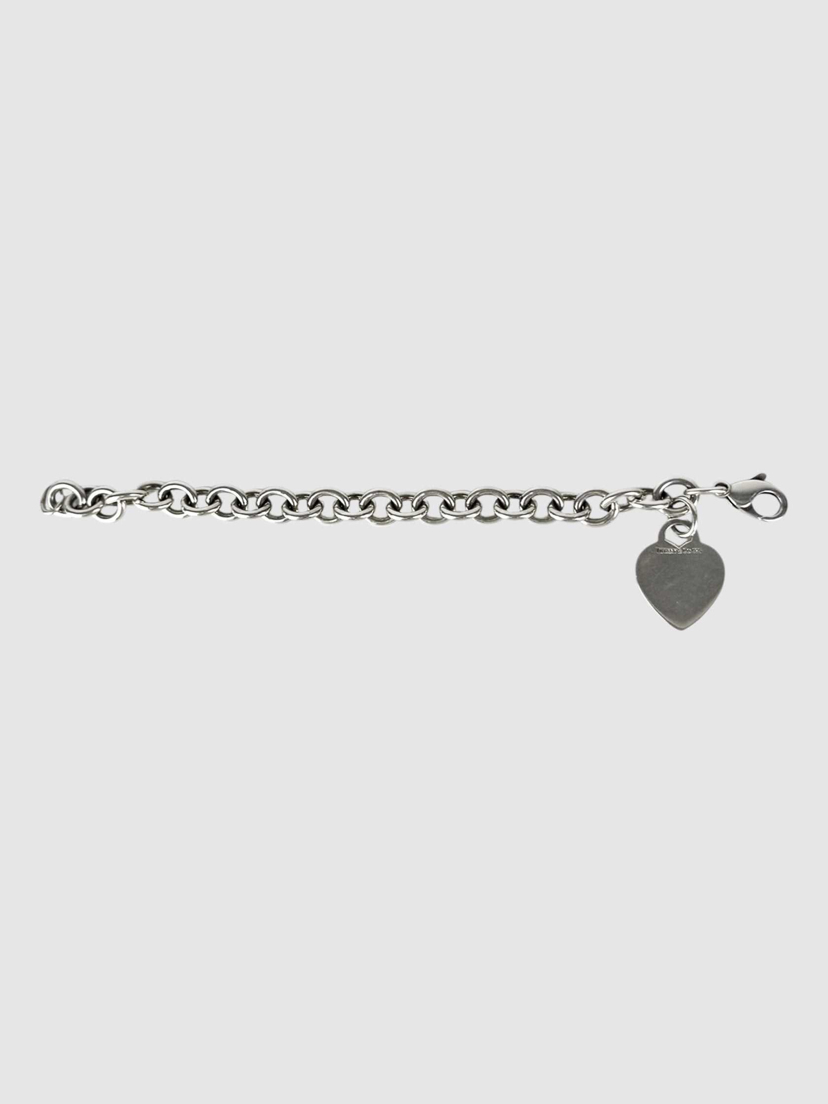 Heart Tag Charm Bracelet