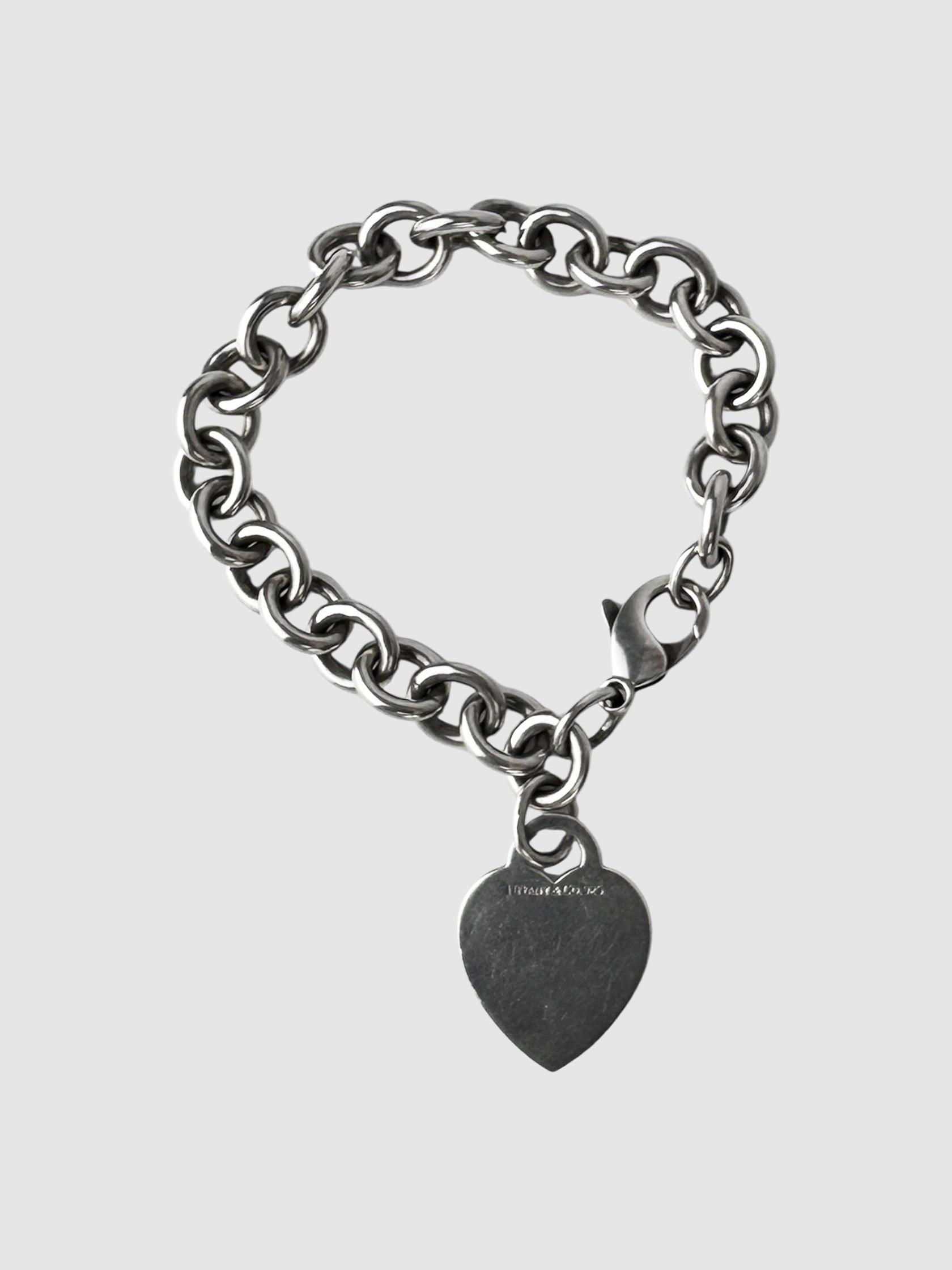 Heart Tag Charm Bracelet