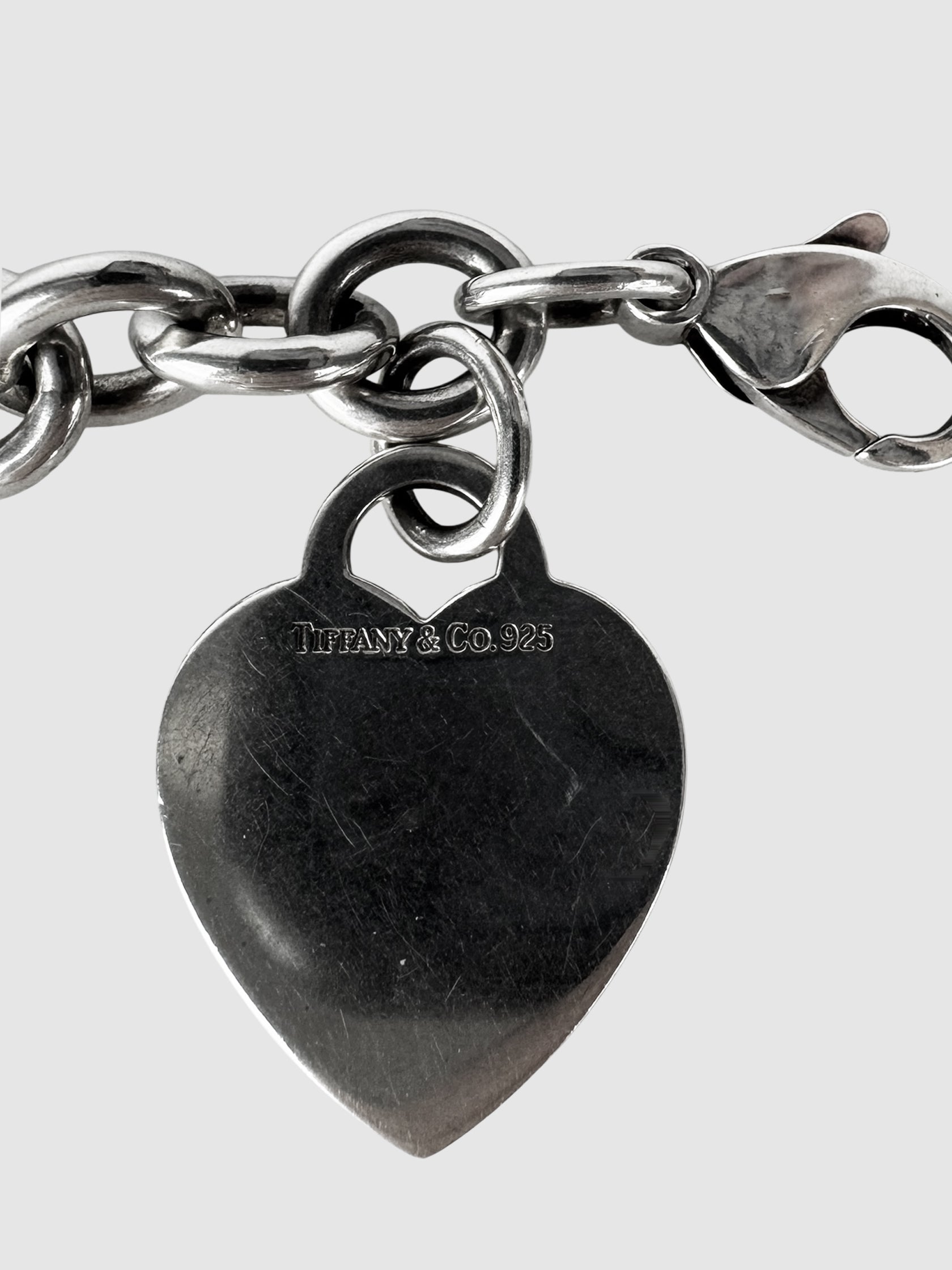 Heart Tag Charm Bracelet