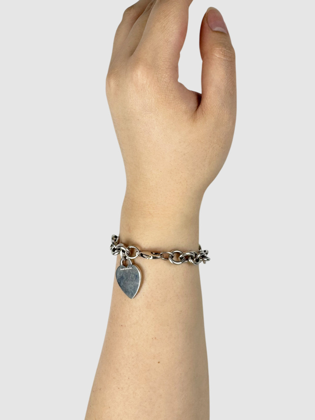 Heart Tag Charm Bracelet