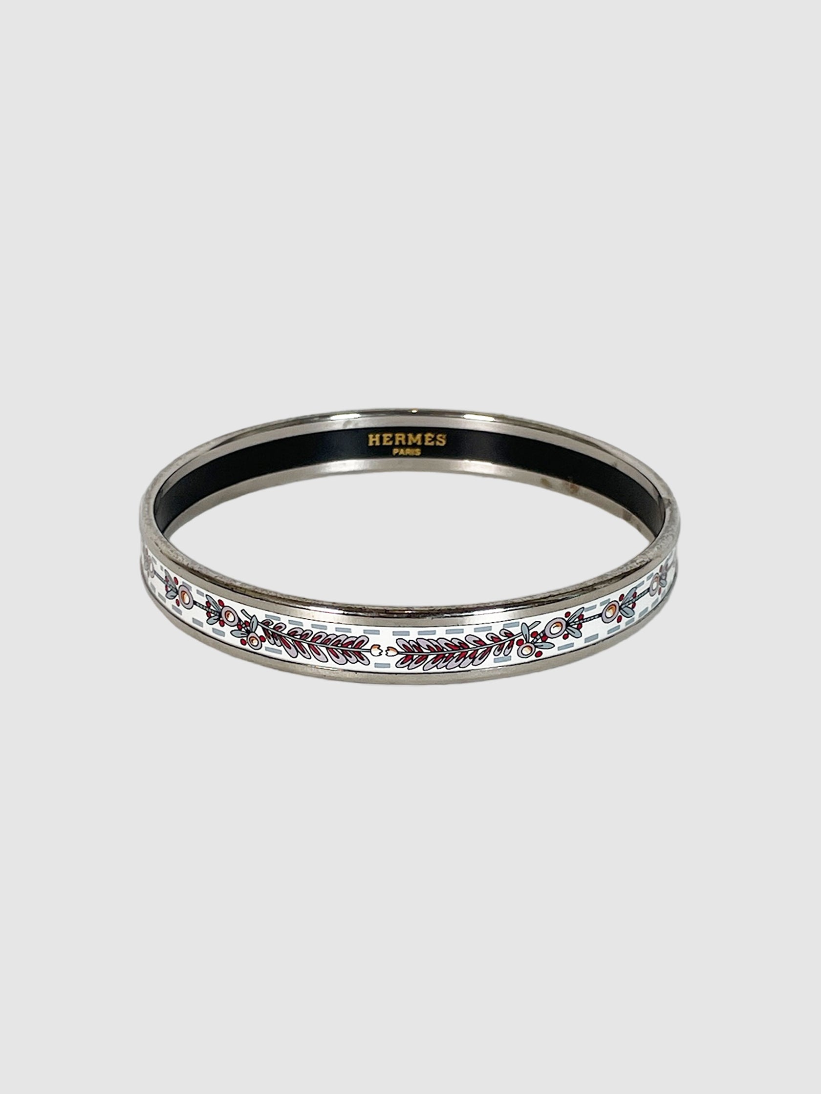 Narrow Enamel Bangle Bracelet