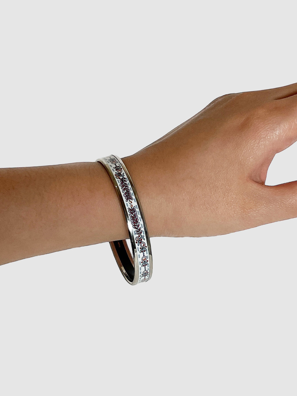 Narrow Enamel Bangle Bracelet