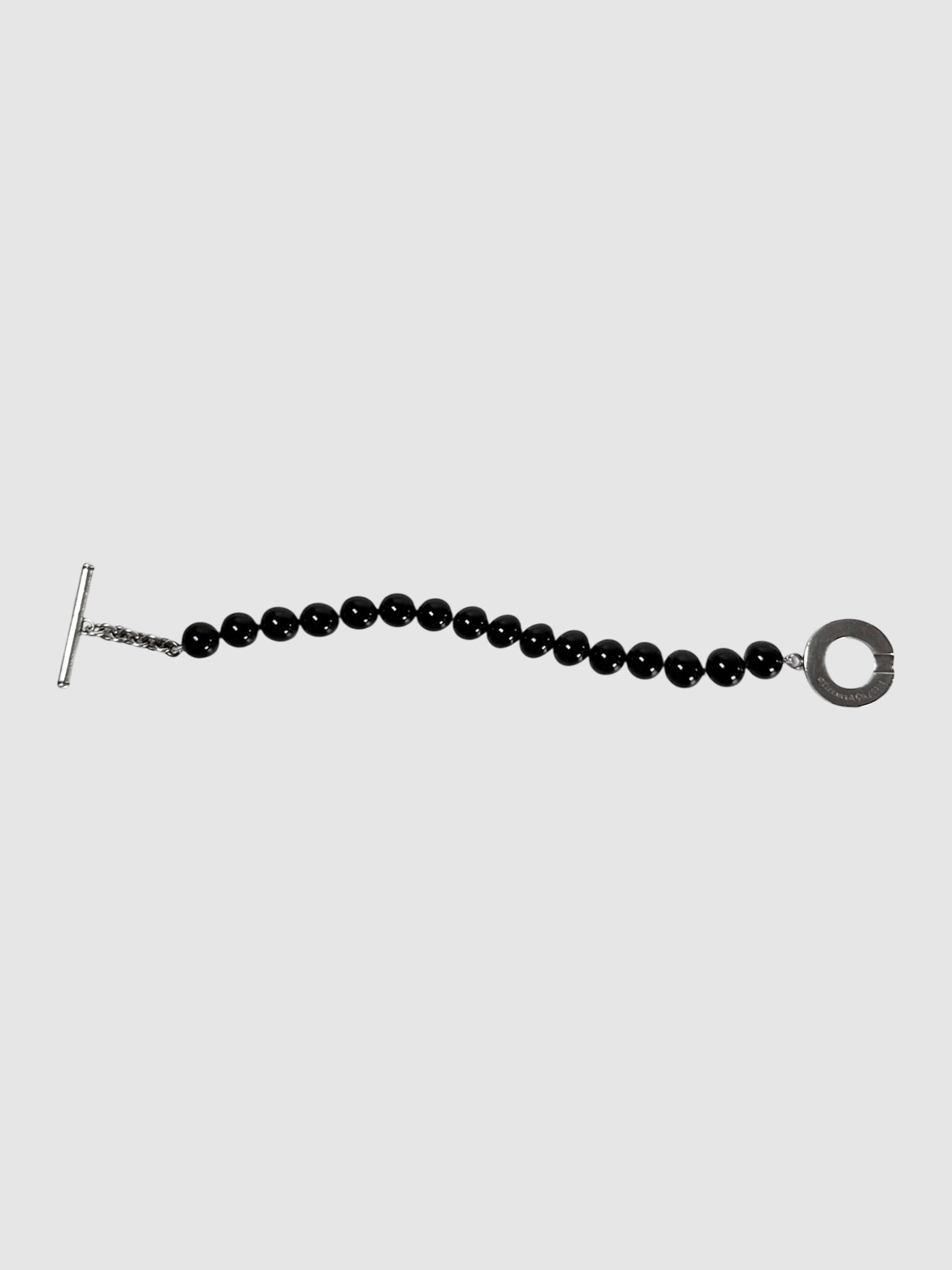 Onyx Bead Toggle Bracelet