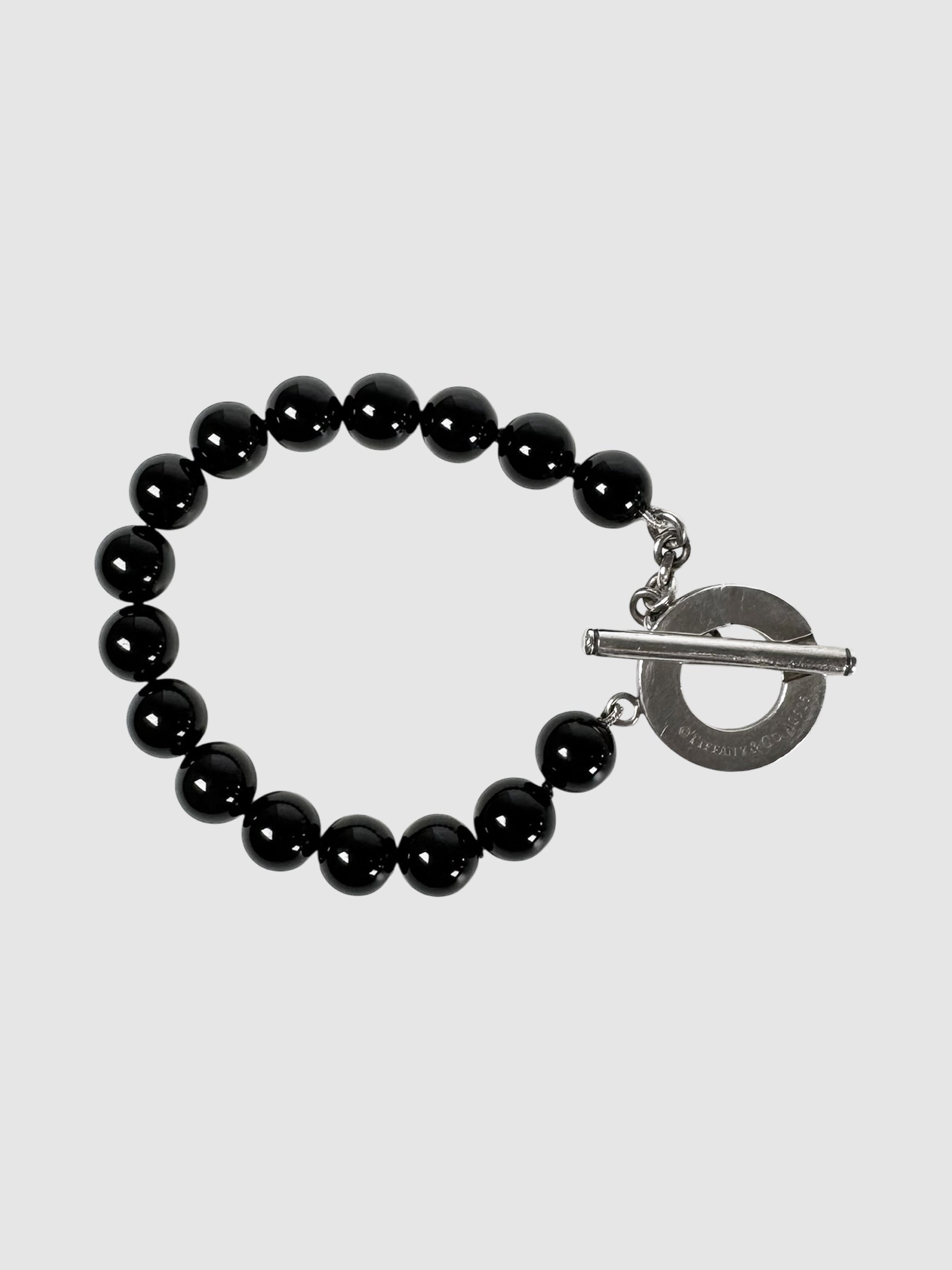 Onyx Bead Toggle Bracelet